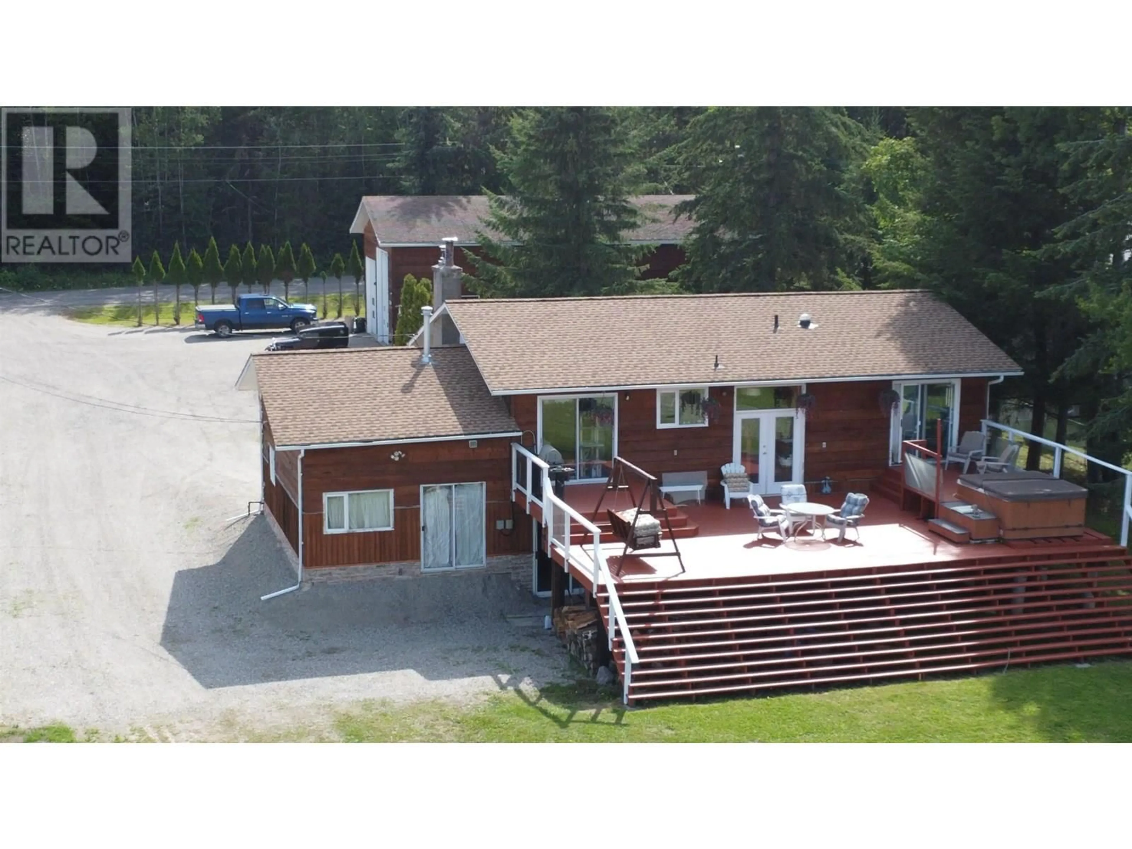 A pic from outside/outdoor area/front of a property/back of a property/a pic from drone, mountain view for 2520 NORWOOD ROAD, Bouchie Lake British Columbia V2J7B9