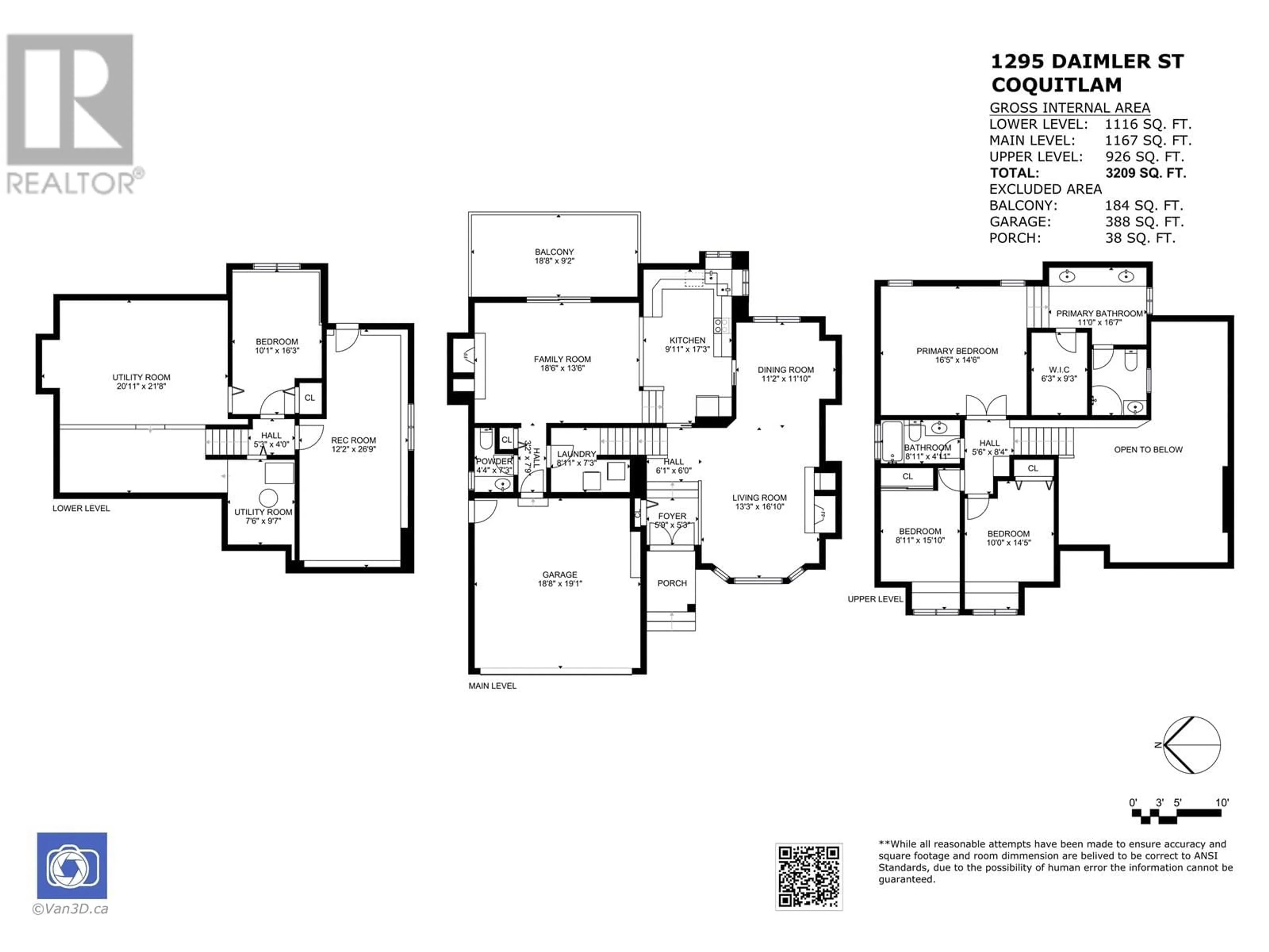 Floor plan for 1295 DAIMLER STREET, Coquitlam British Columbia V3B6P5