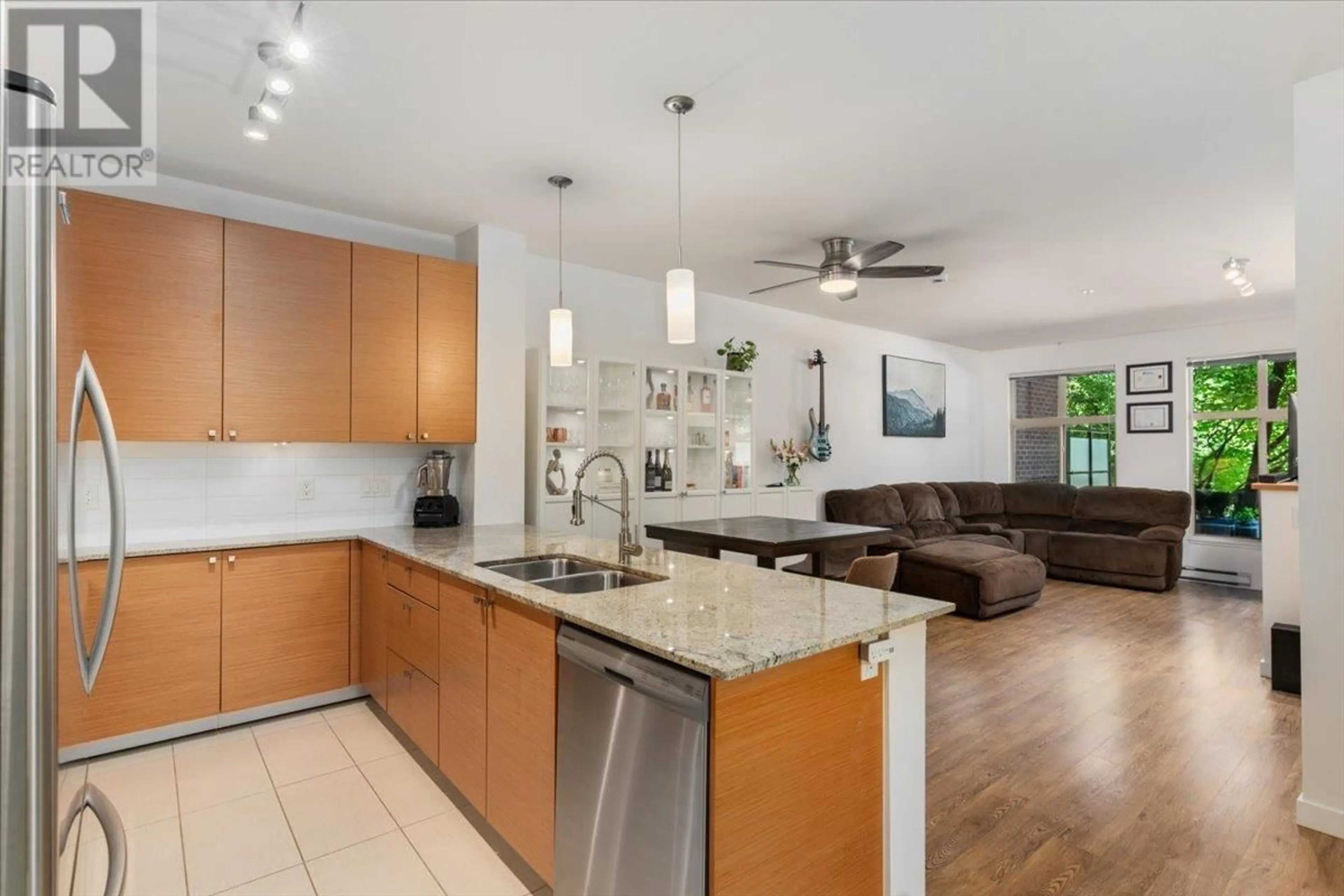 Open concept kitchen, ceramic/tile floor for 111 - 101 MORRISSEY ROAD, Port Moody British Columbia V3H0E6