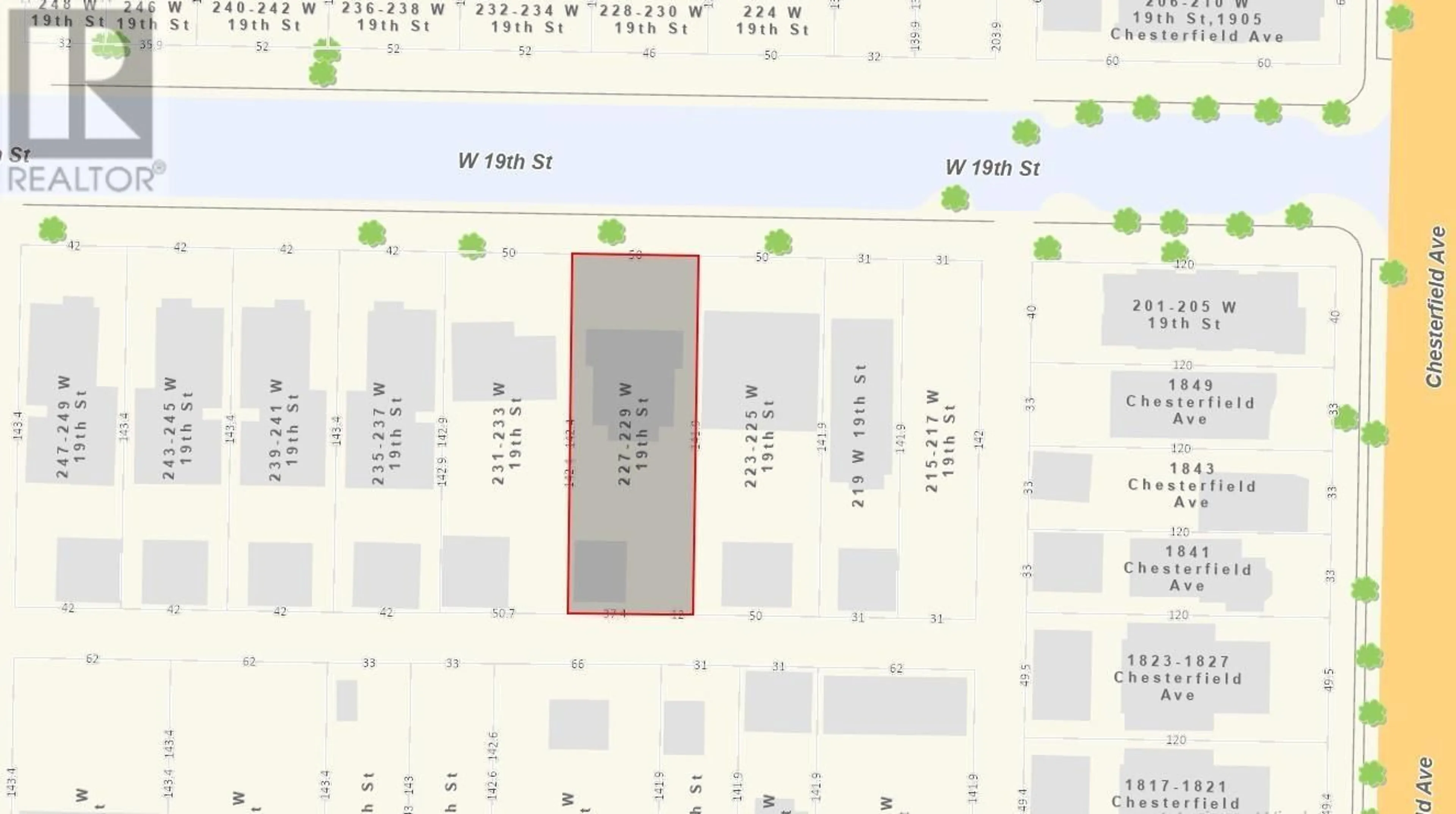Picture of a map for 227-229 19TH STREET, North Vancouver British Columbia V7M1X6
