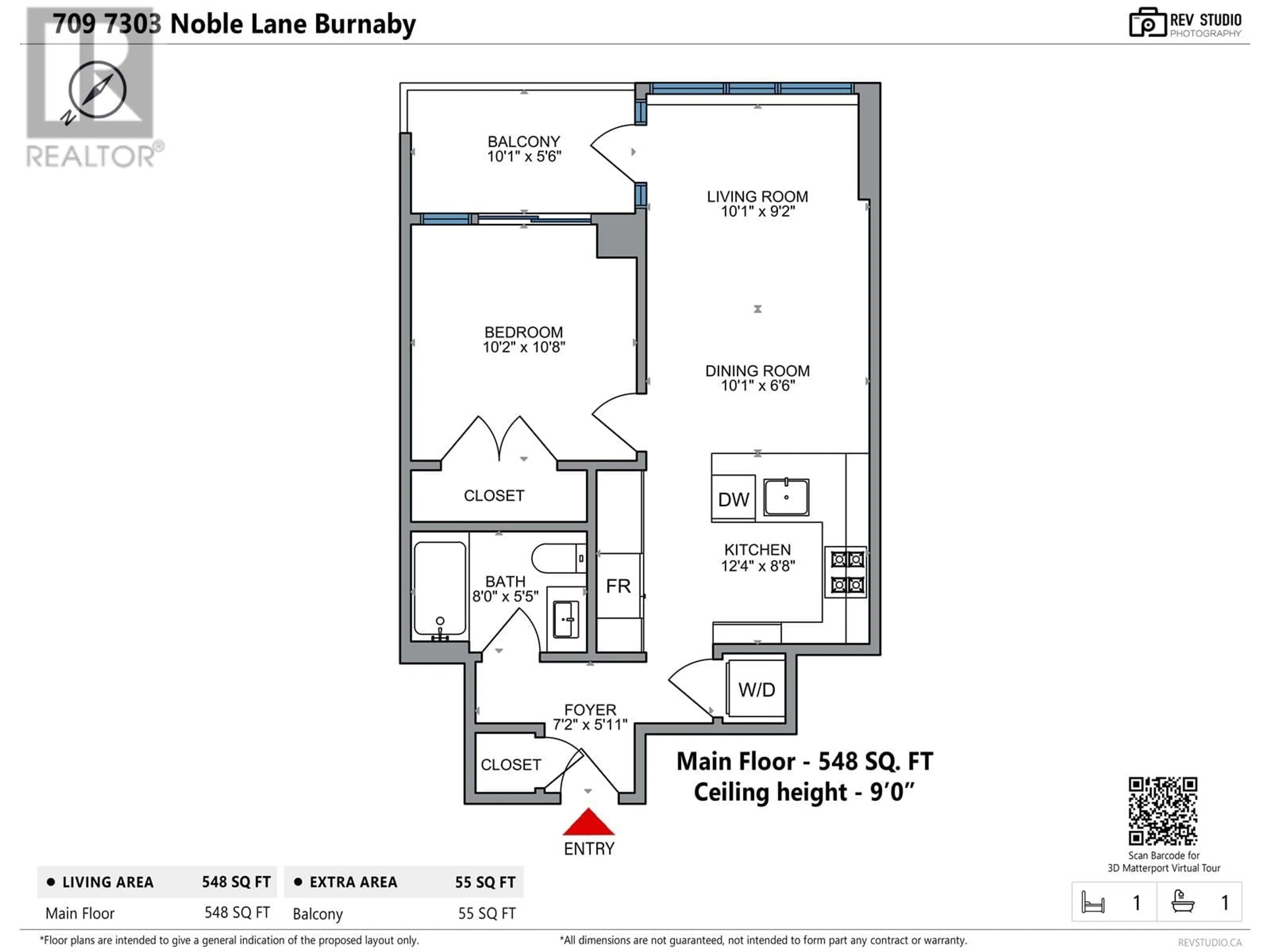 Floor plan for 709 - 7303 NOBLE LANE, Burnaby British Columbia V3N0H2