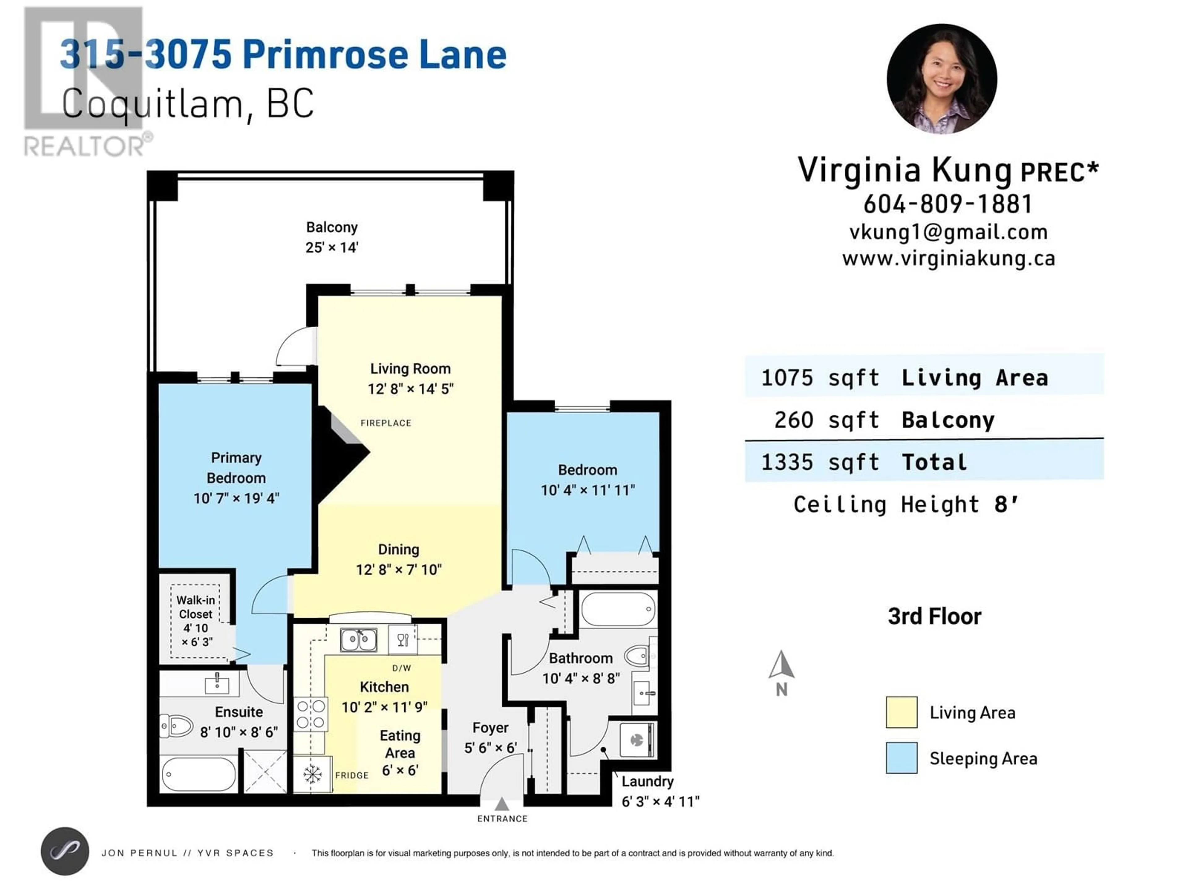 Floor plan for 315 - 3075 PRIMROSE LANE, Coquitlam British Columbia V3B7S2