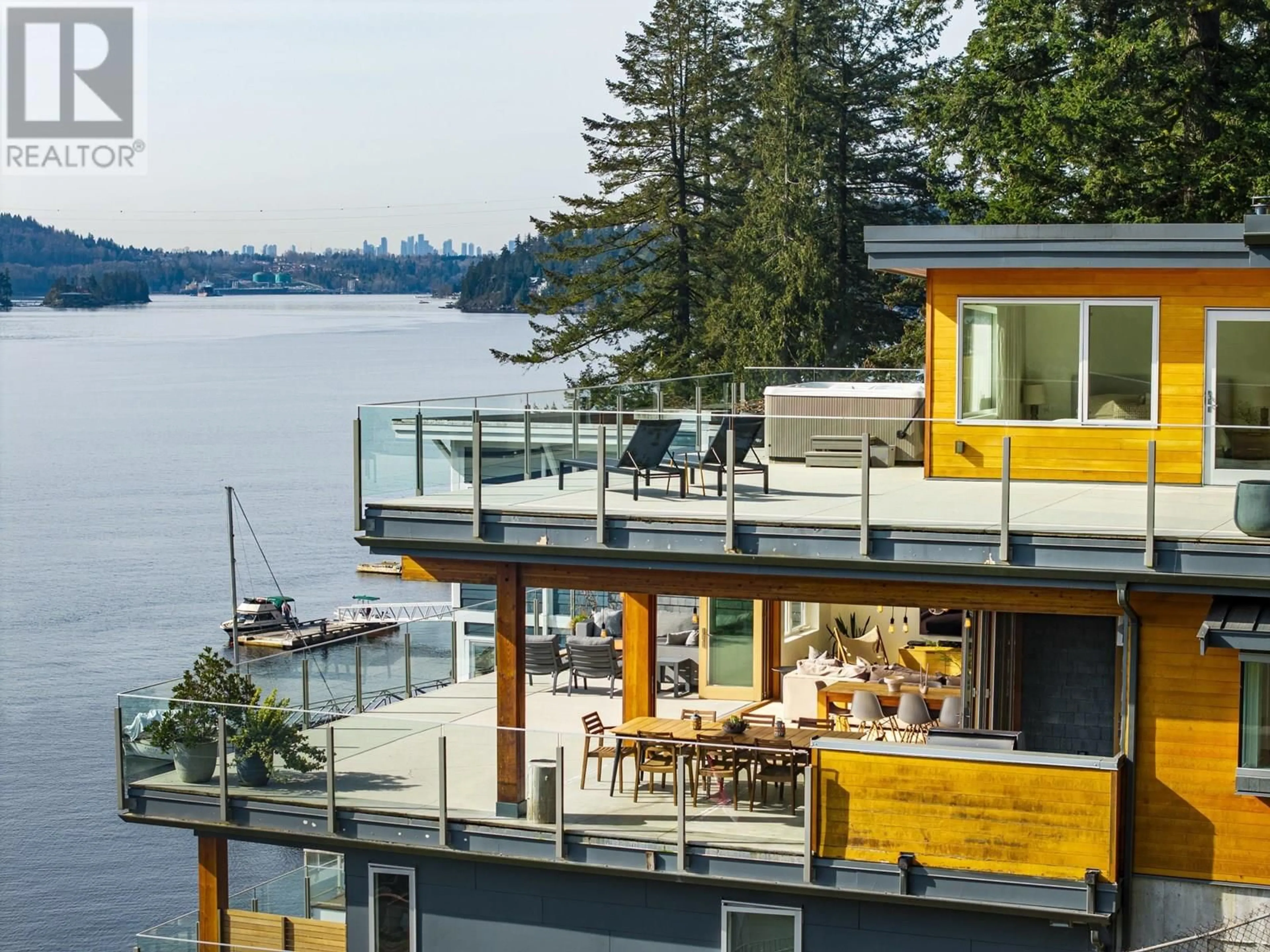 Patio, water/lake/river/ocean view for 5577 INDIAN RIVER DRIVE, North Vancouver British Columbia V7G2T7