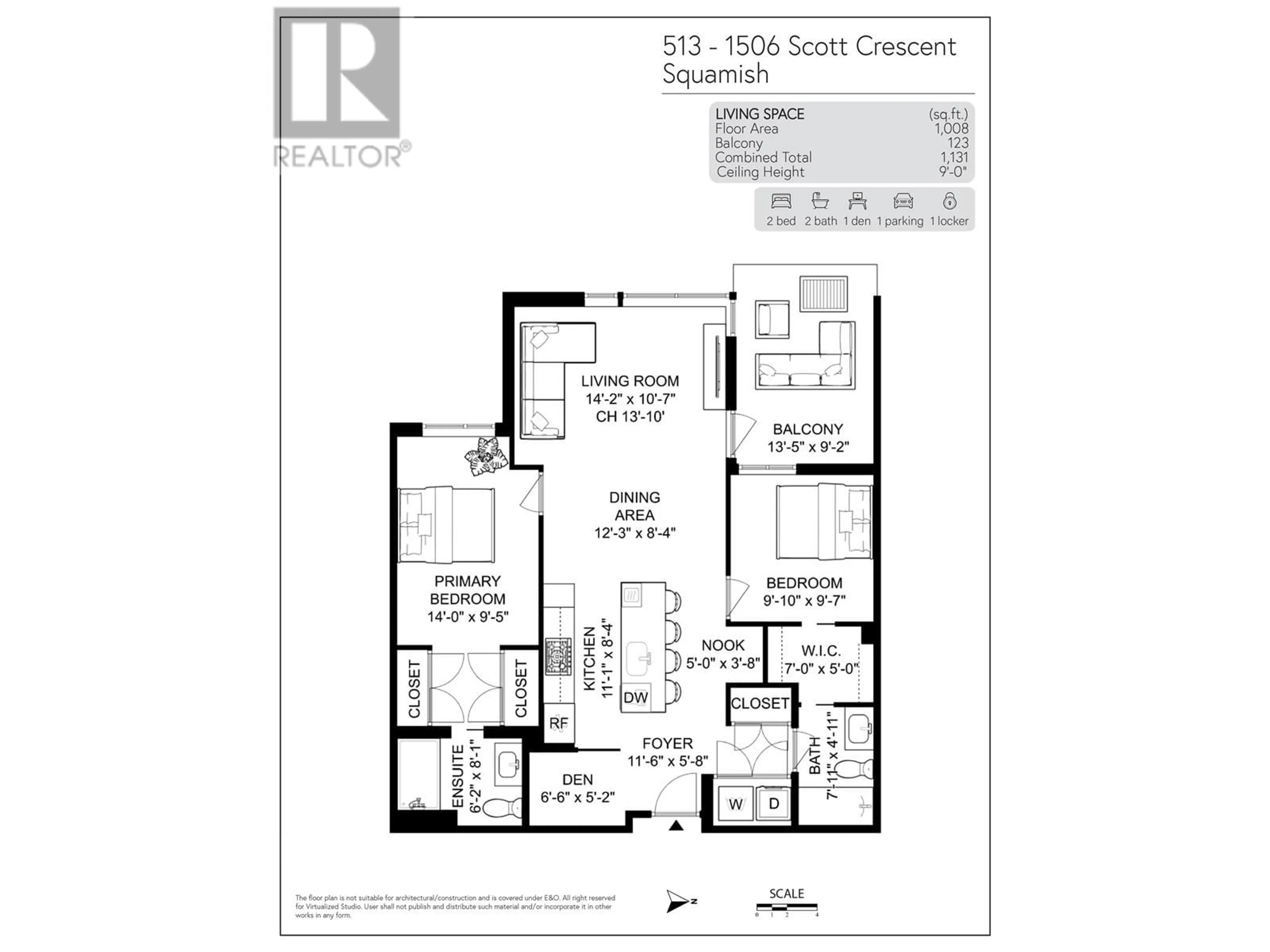 Floor plan for 513 - 1506 SCOTT CRESCENT, Squamish British Columbia V8B1G4