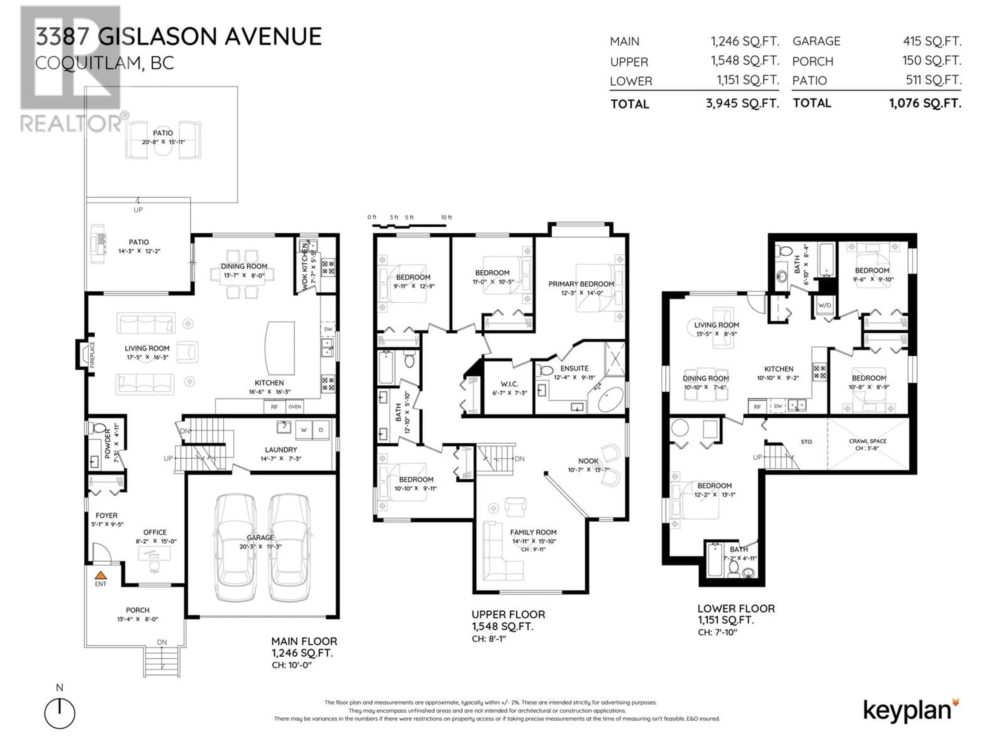 Floor plan for 3387 GISLASON AVENUE, Coquitlam British Columbia V3E0C5