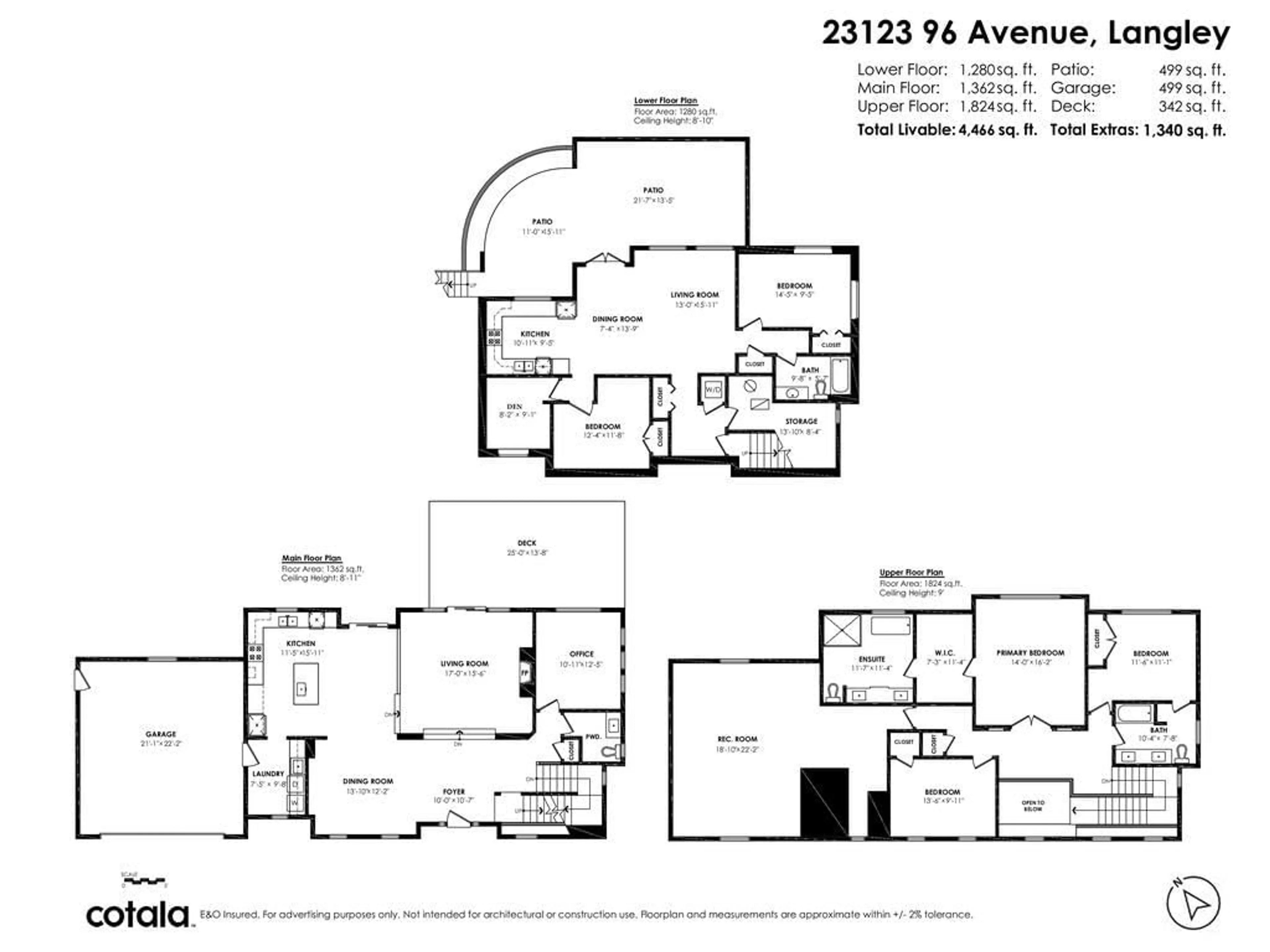 Floor plan for 23123 96, Langley British Columbia V1M0A3