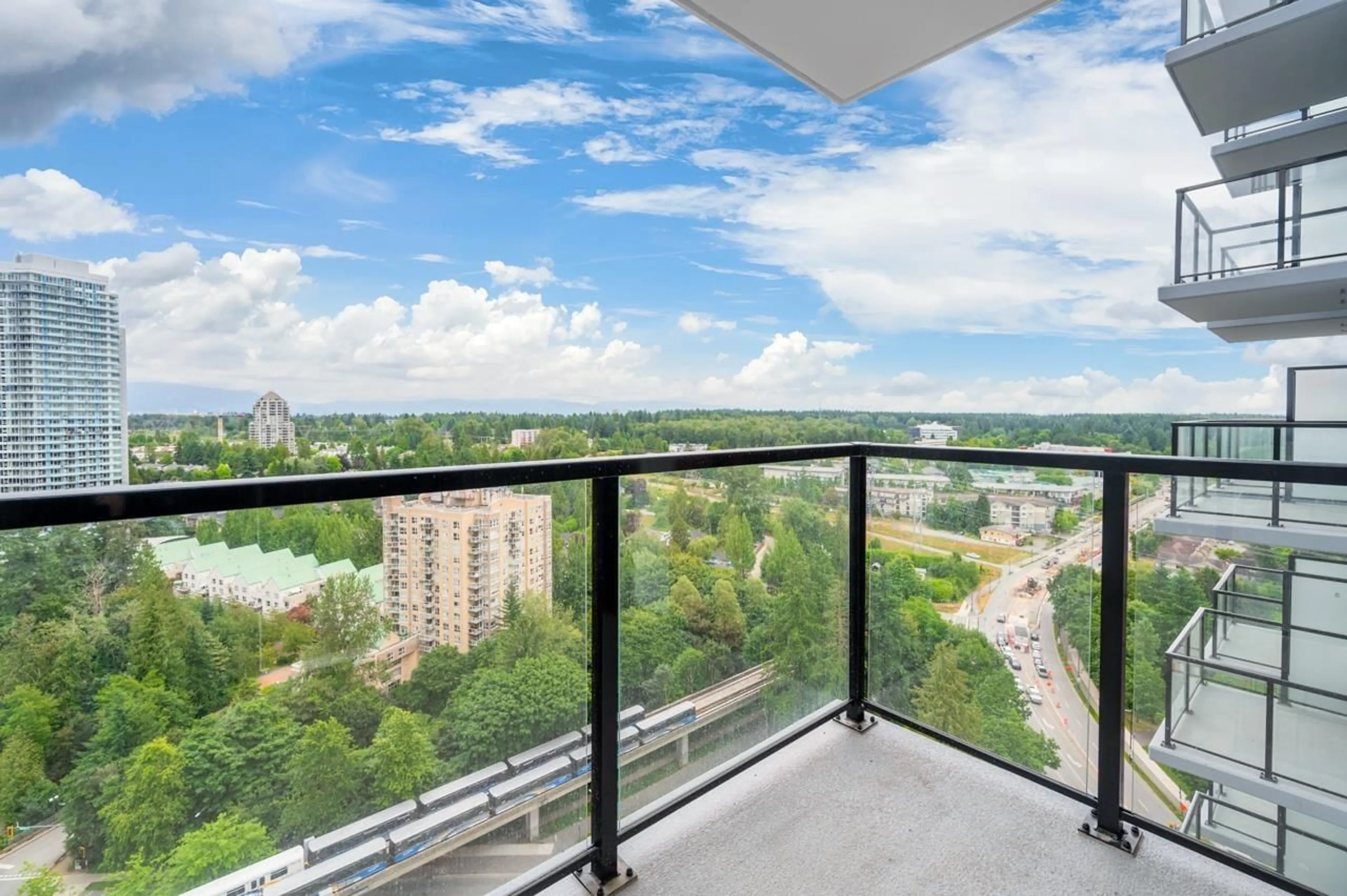 Balcony in the apartment, city buildings view from balcony for 2006 - 13745 GEORGE JUNCTION, Surrey British Columbia V3T0V8