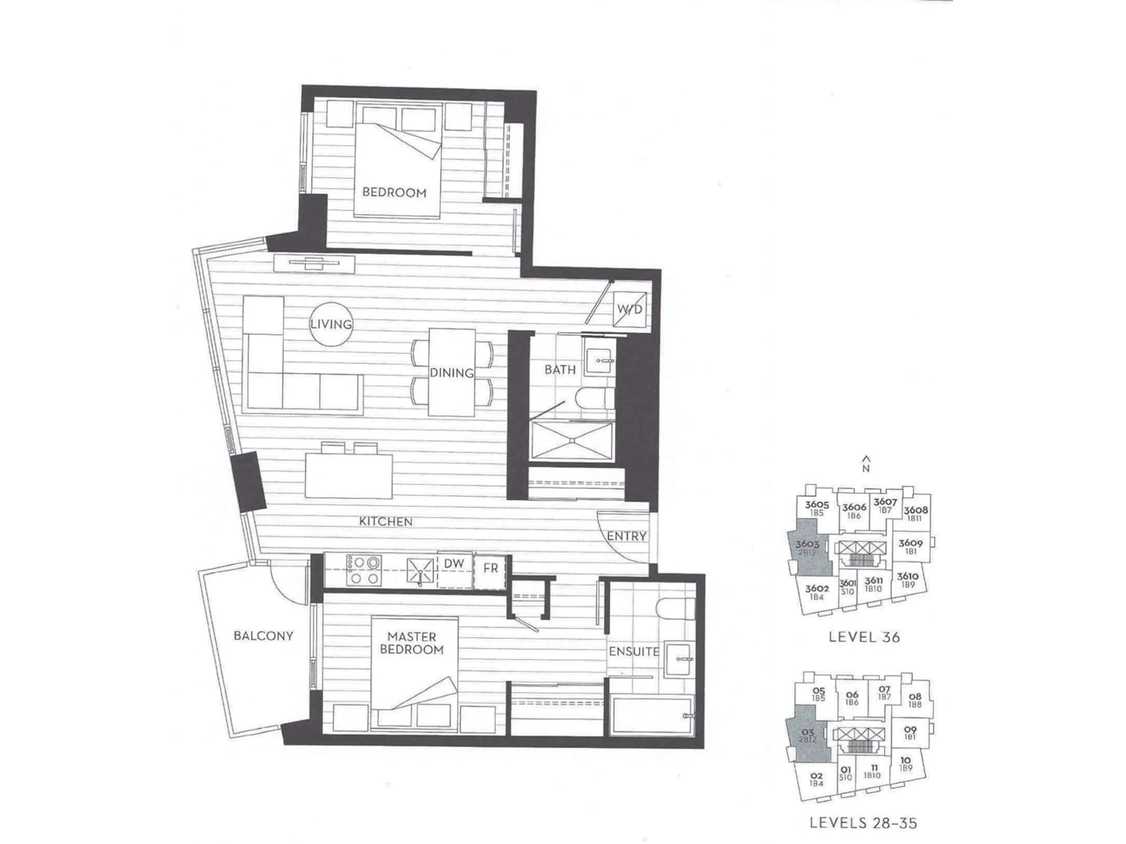 Floor plan for 3303 - 13438 CENTRAL, Surrey British Columbia V3T0N2