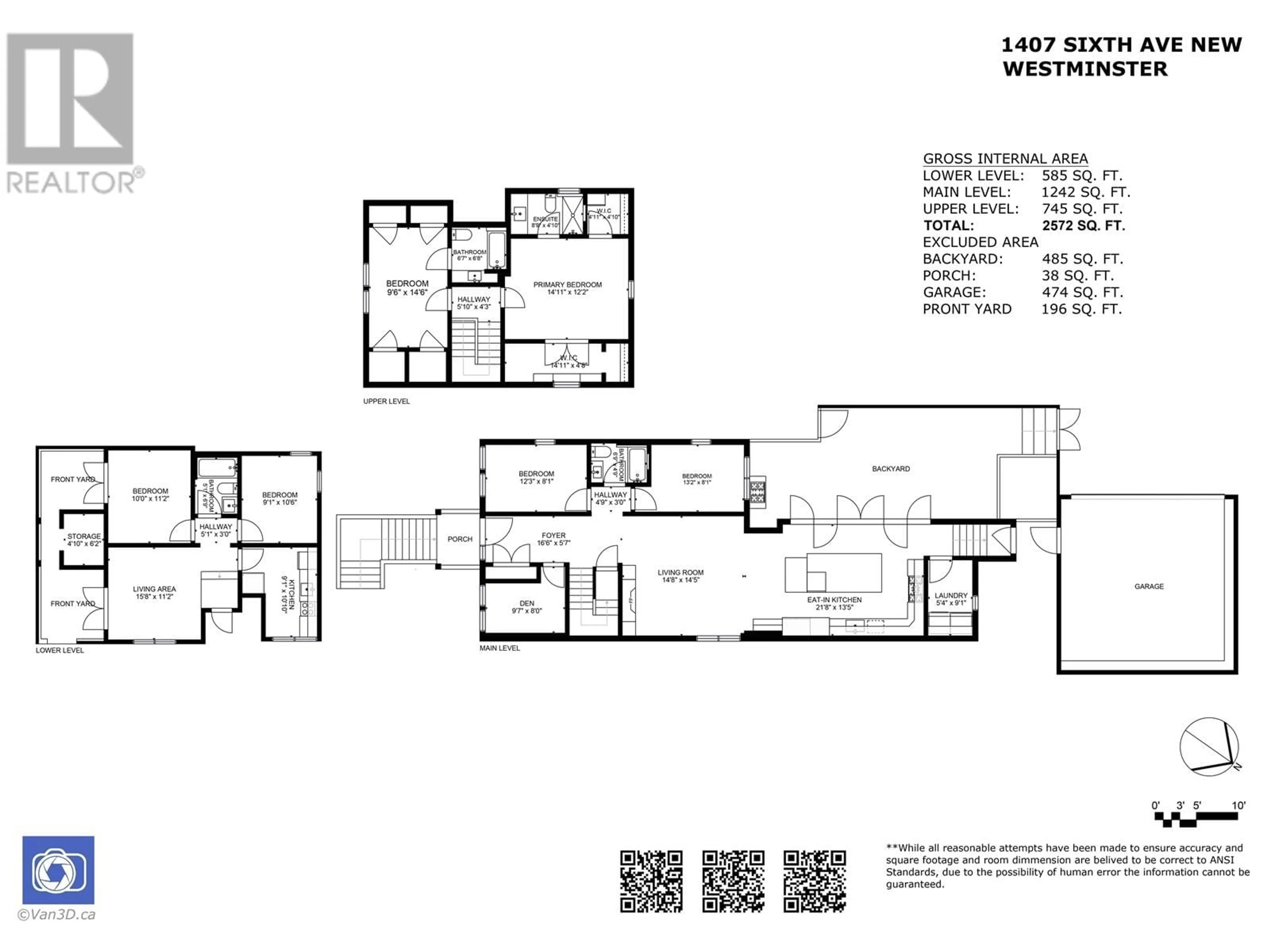 Floor plan for 1407 SIXTH AVENUE, New Westminster British Columbia V3M2C5