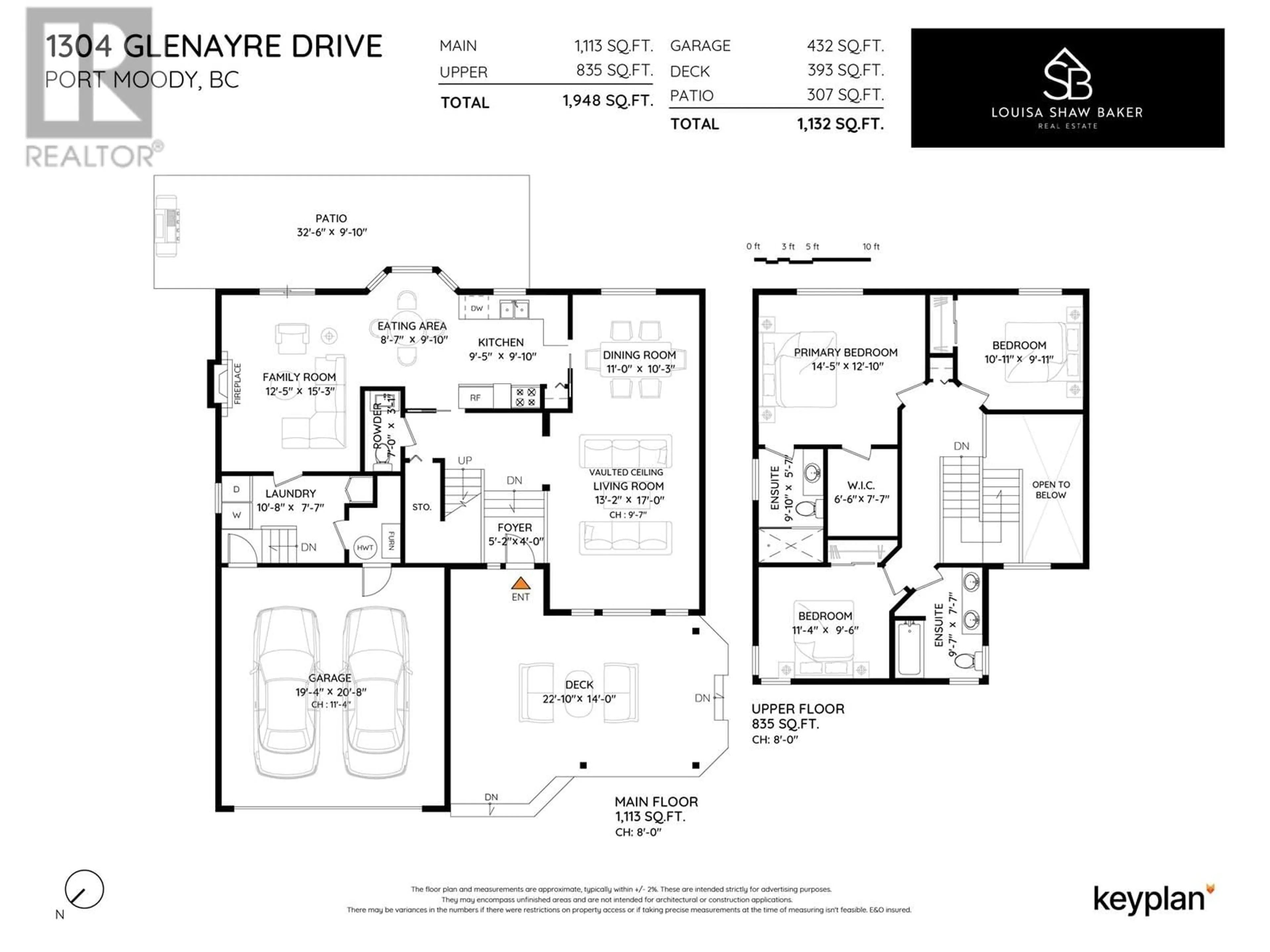 Floor plan for 1304 GLENAYRE DRIVE, Port Moody British Columbia V3H4S4
