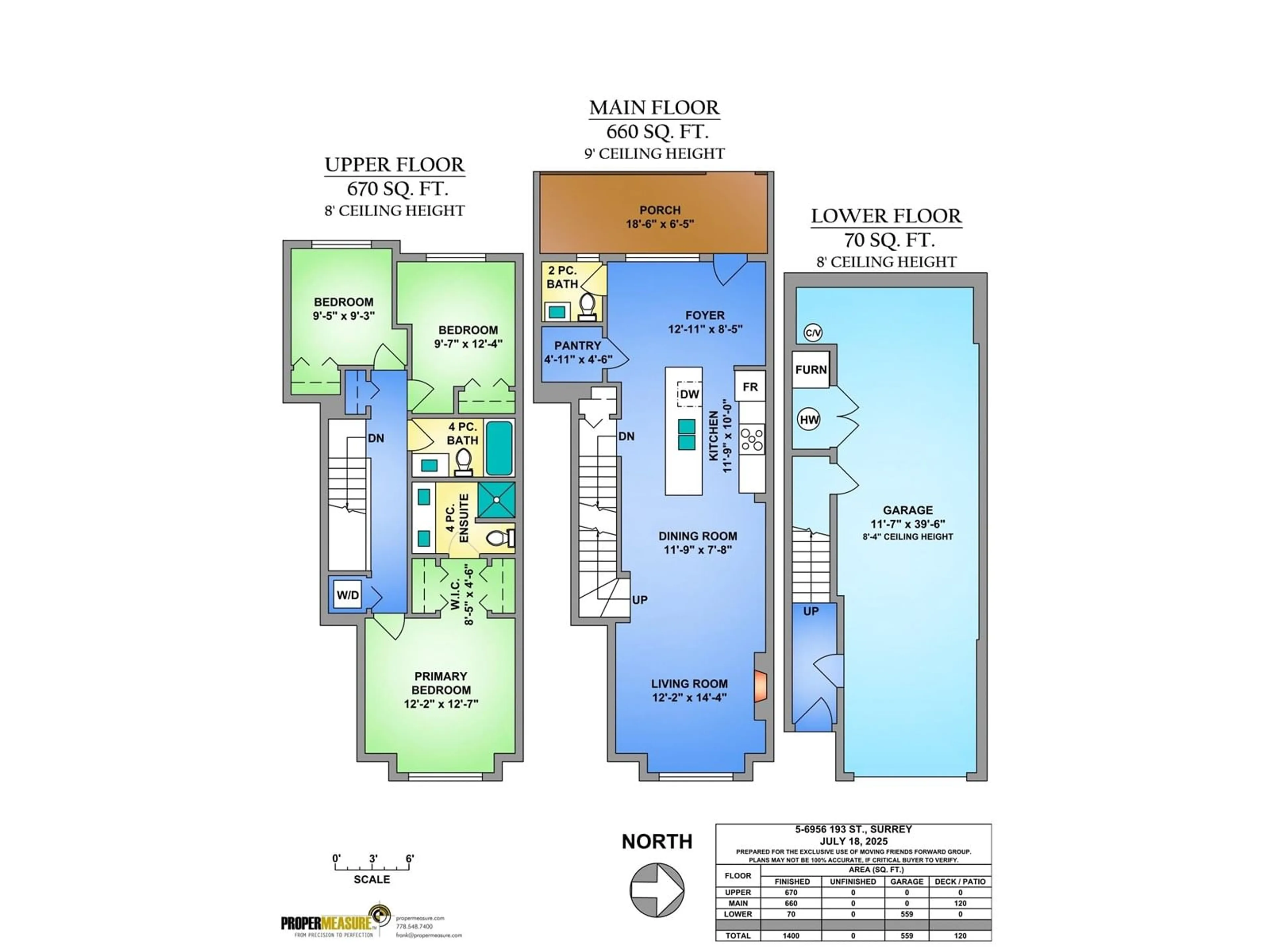 Floor plan for 5 - 6956 193, Surrey British Columbia V4N6E7