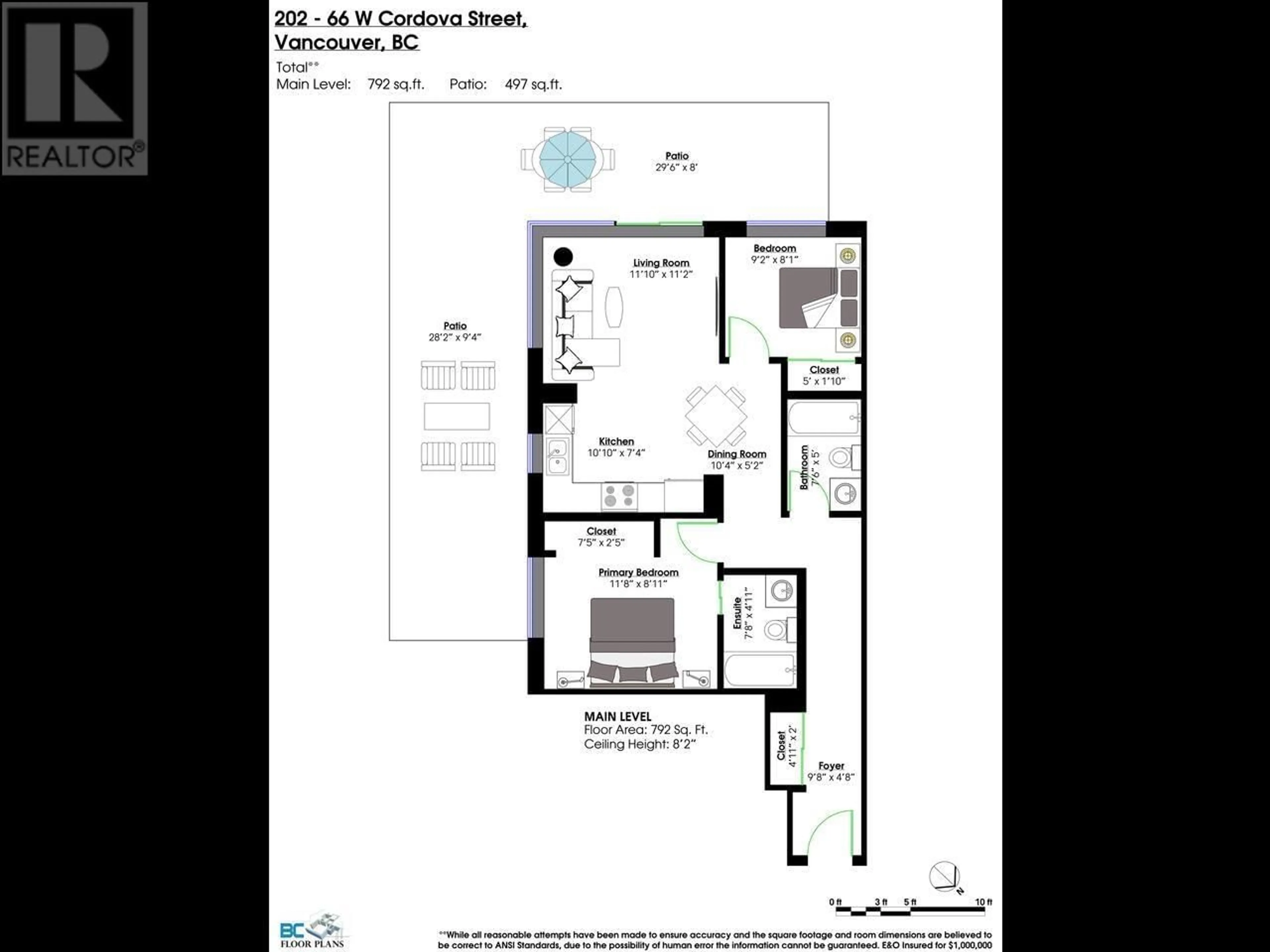 Floor plan for 202 - 66 CORDOVA STREET, Vancouver British Columbia V6B0L2