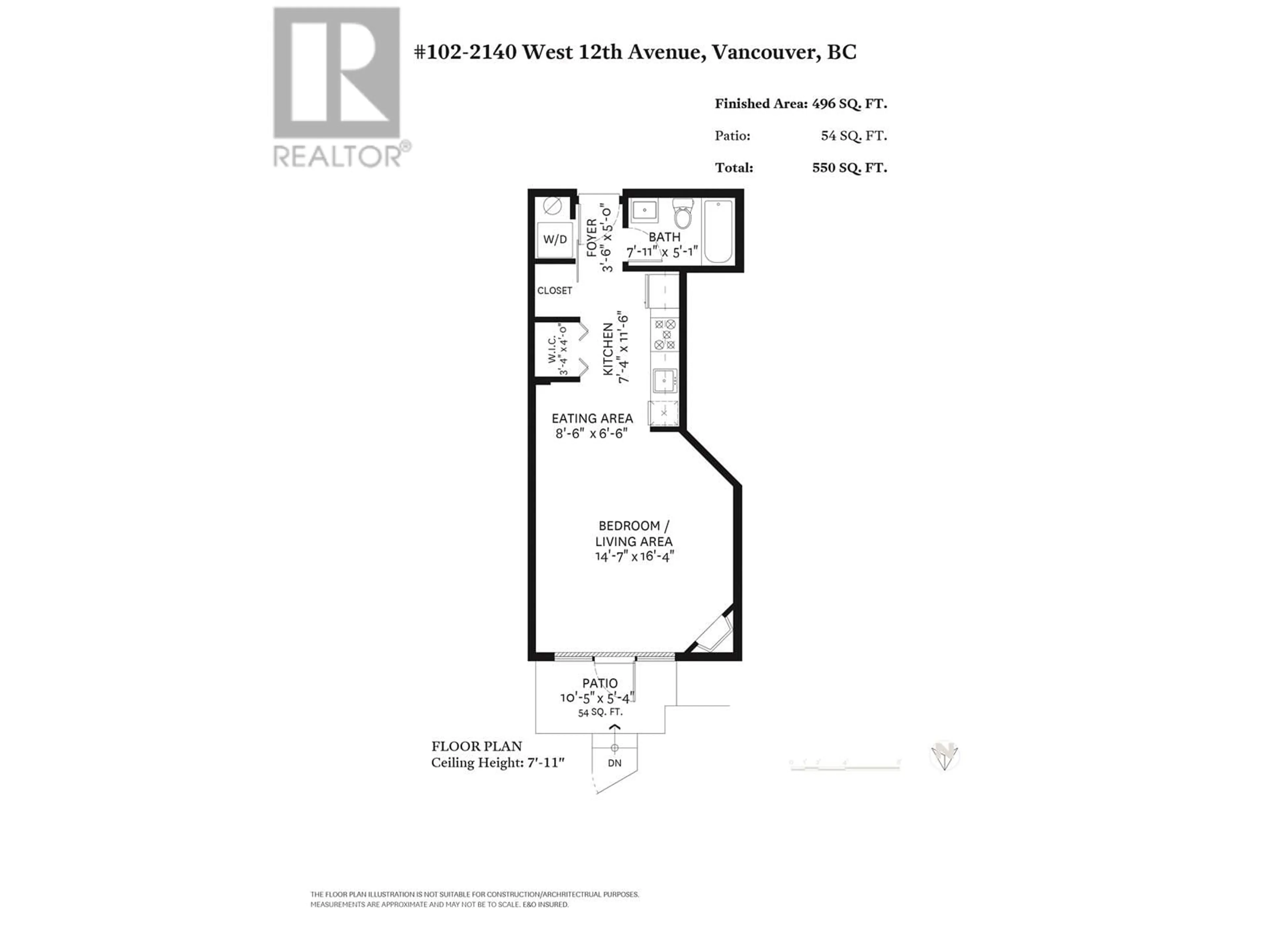 Floor plan for 102 - 2140 12TH AVENUE, Vancouver British Columbia V6K2N2
