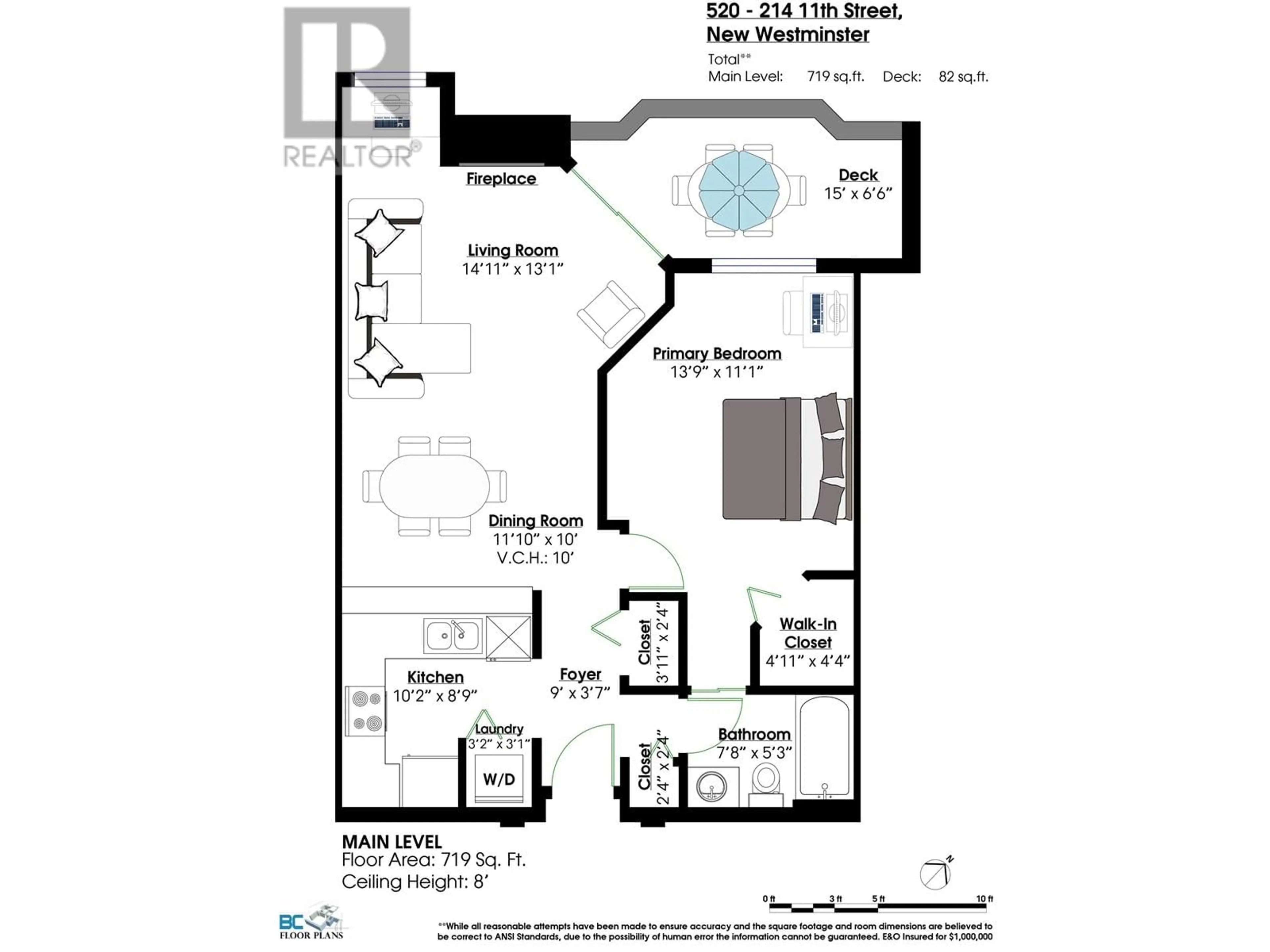 Floor plan for 502 - 214 ELEVENTH STREET, New Westminster British Columbia V3M4C9