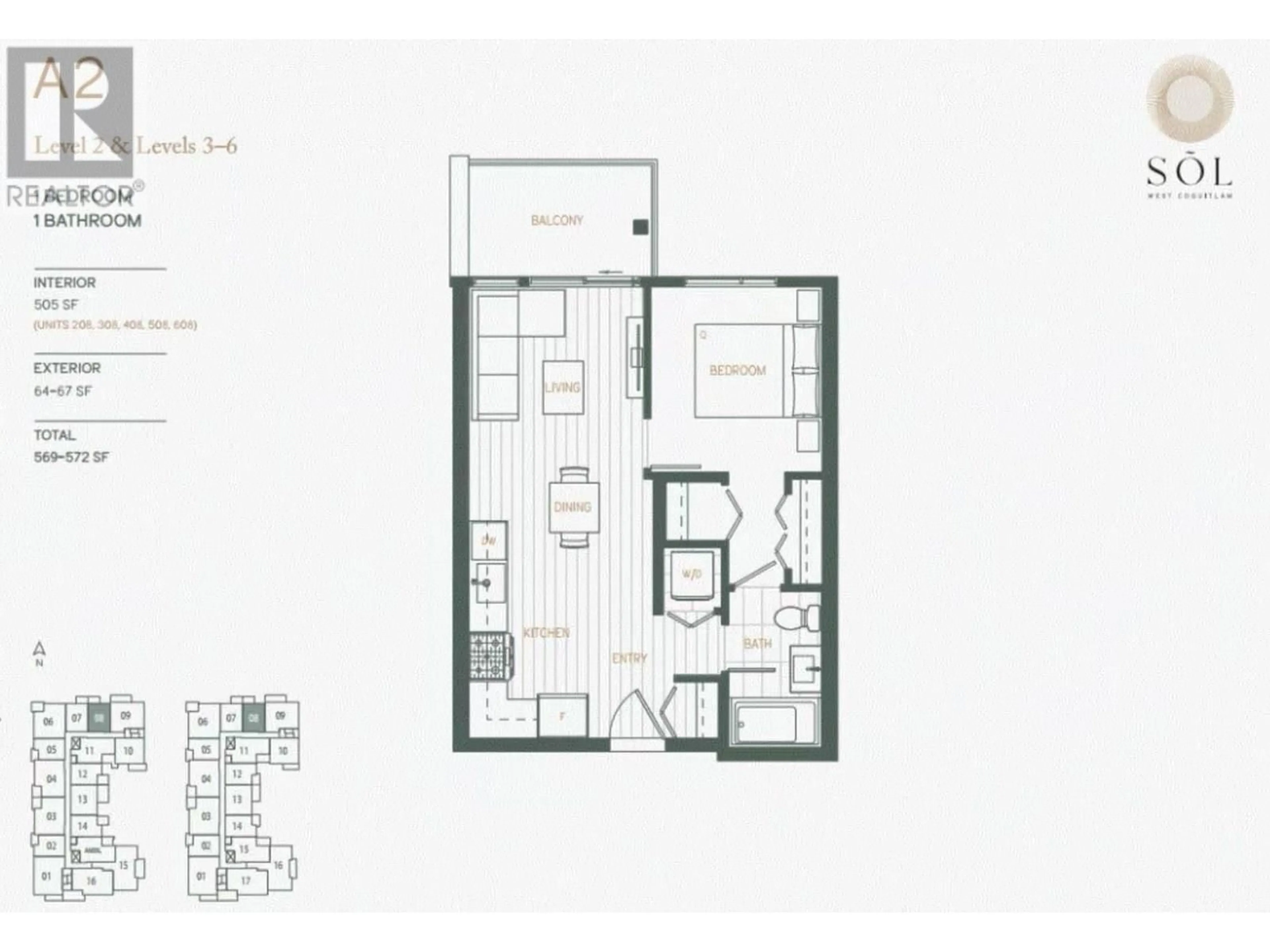 Floor plan for 208 - 723 GROVER AVENUE, Coquitlam British Columbia V3J3C9