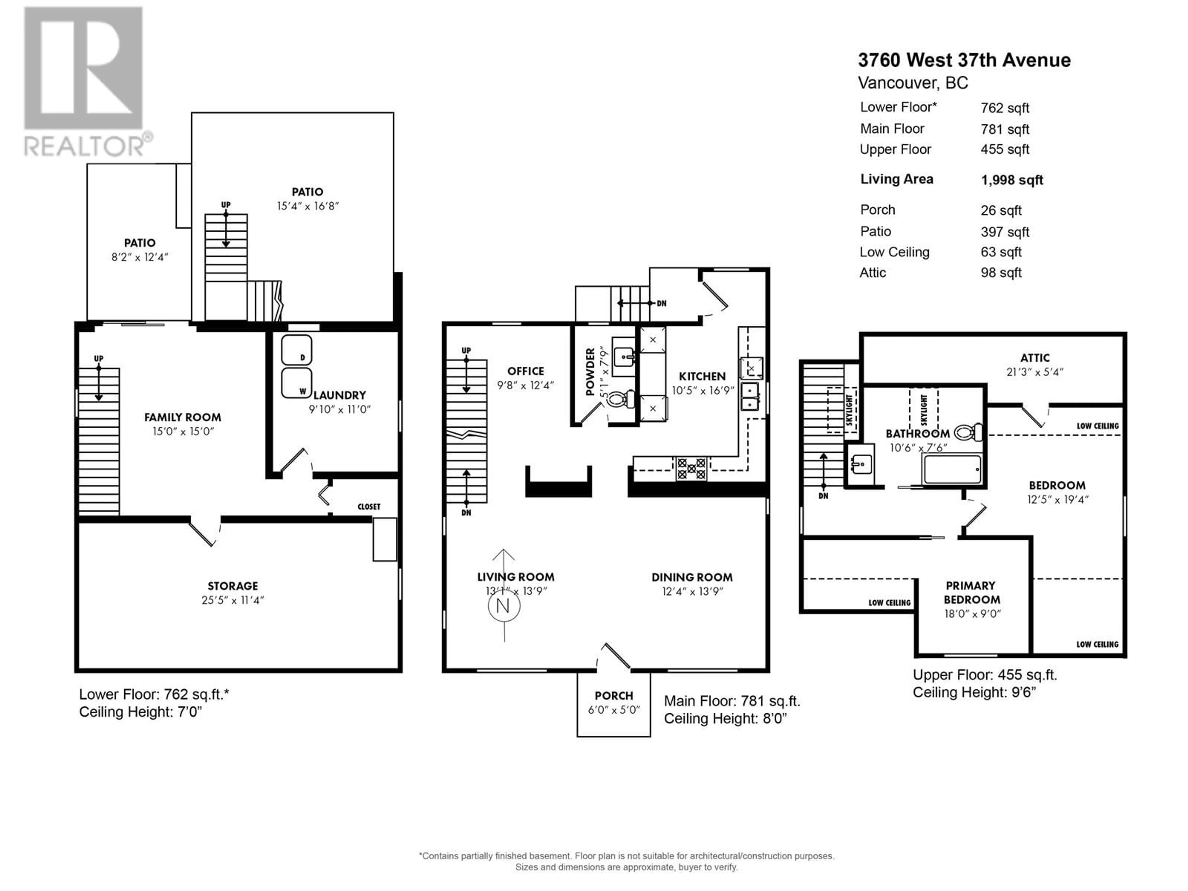 Floor plan for 3760 37TH AVENUE, Vancouver British Columbia V6N2V9