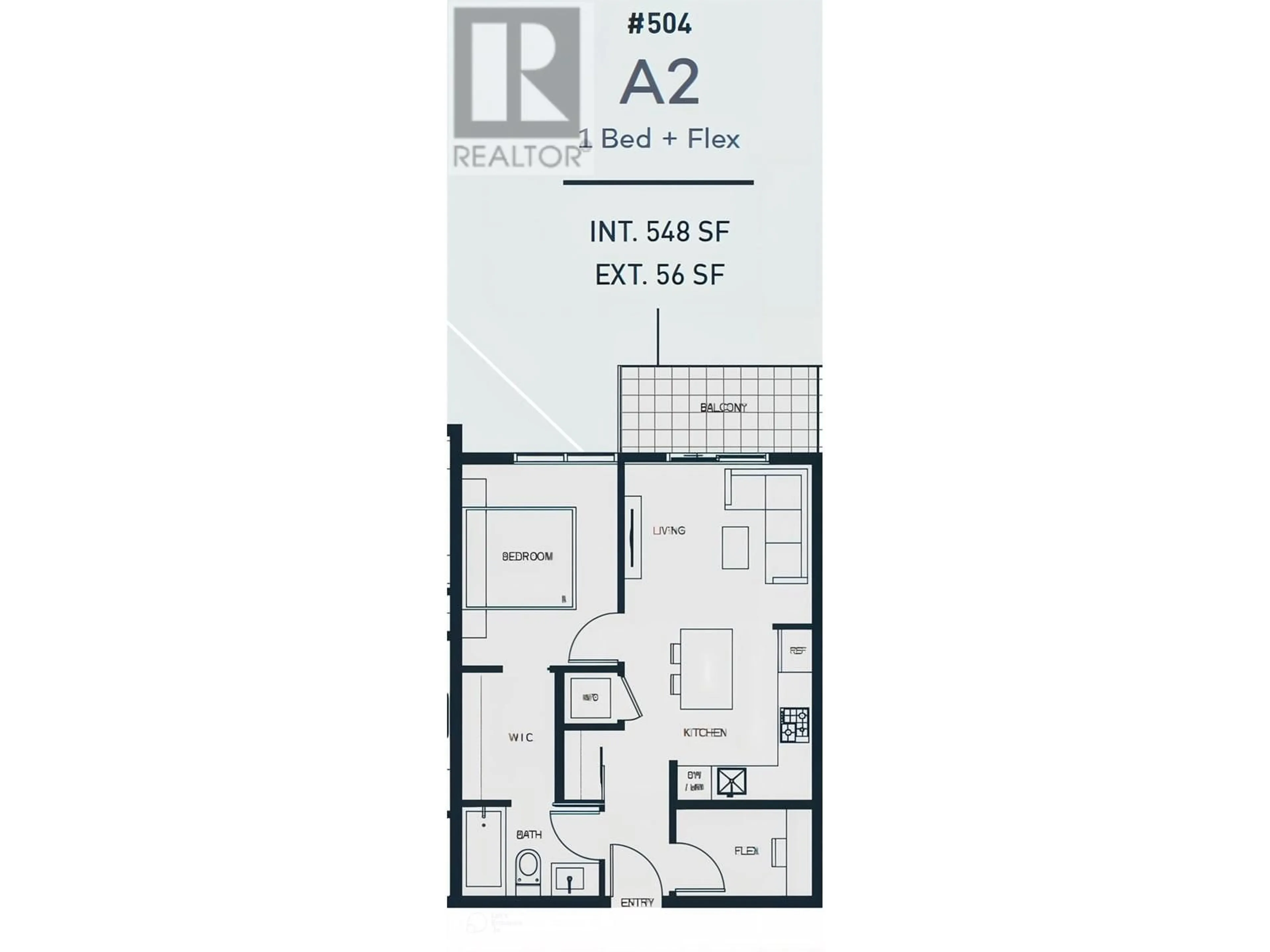 Floor plan for 504 - 2268 BROADWAY, Vancouver British Columbia V5N1W9
