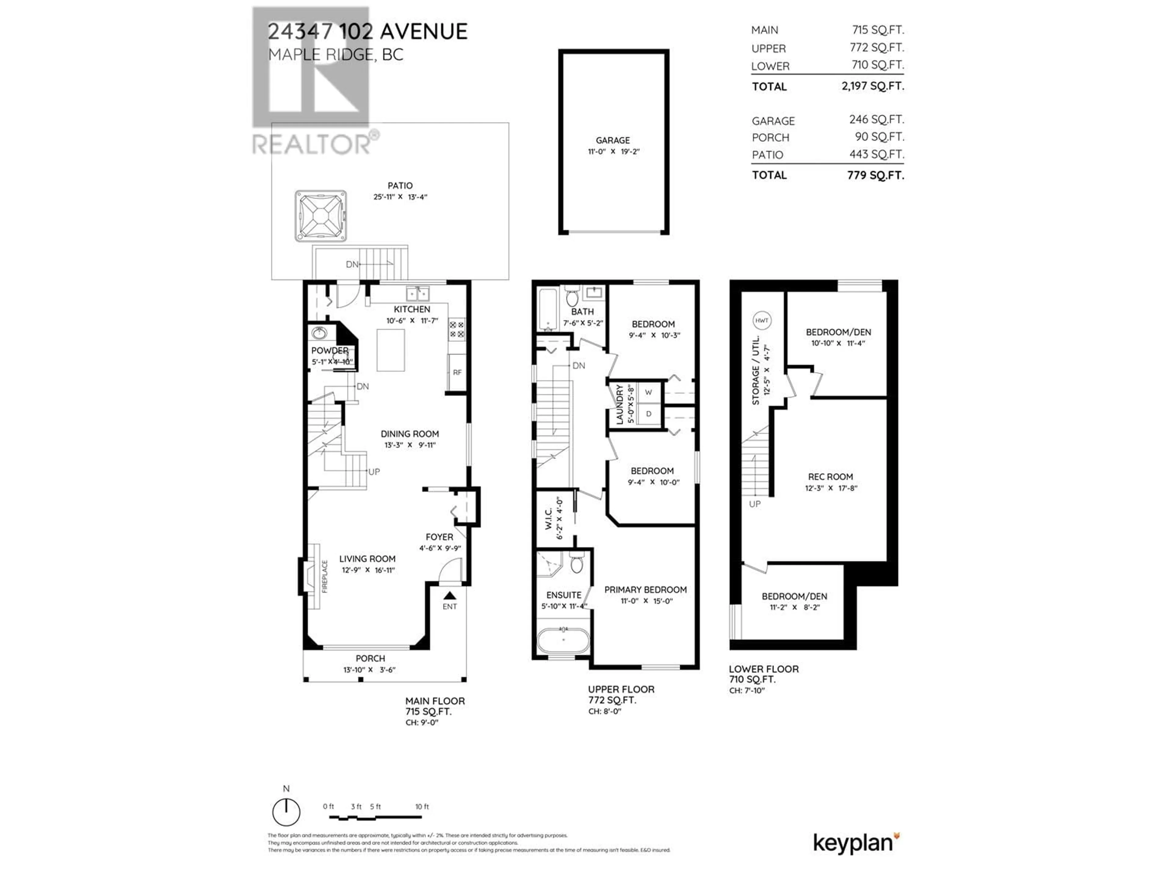 Floor plan for 24347 102 AVENUE, Maple Ridge British Columbia V2W1X9