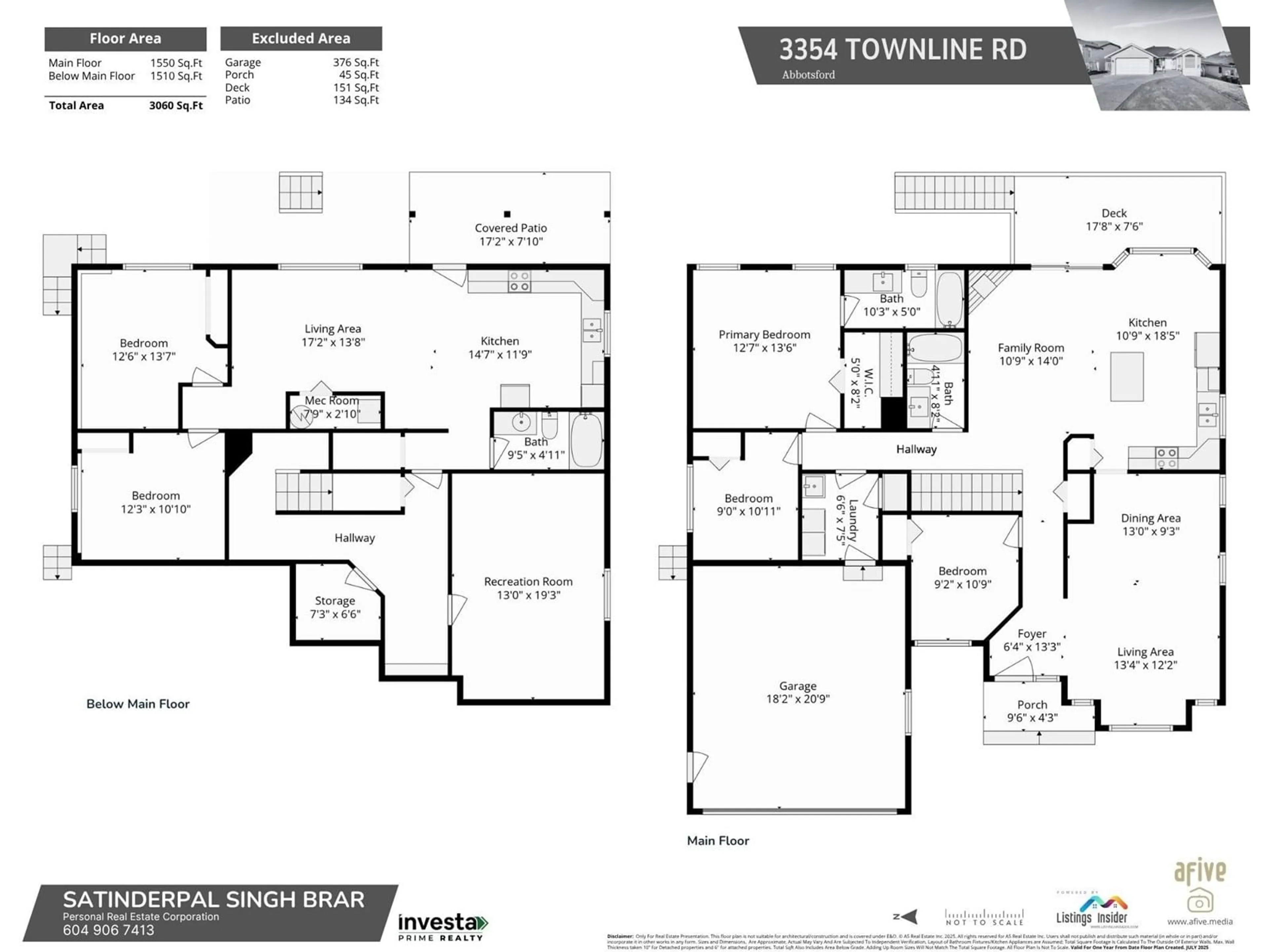 Floor plan for 3354 TOWNLINE, Abbotsford British Columbia V2T5S4