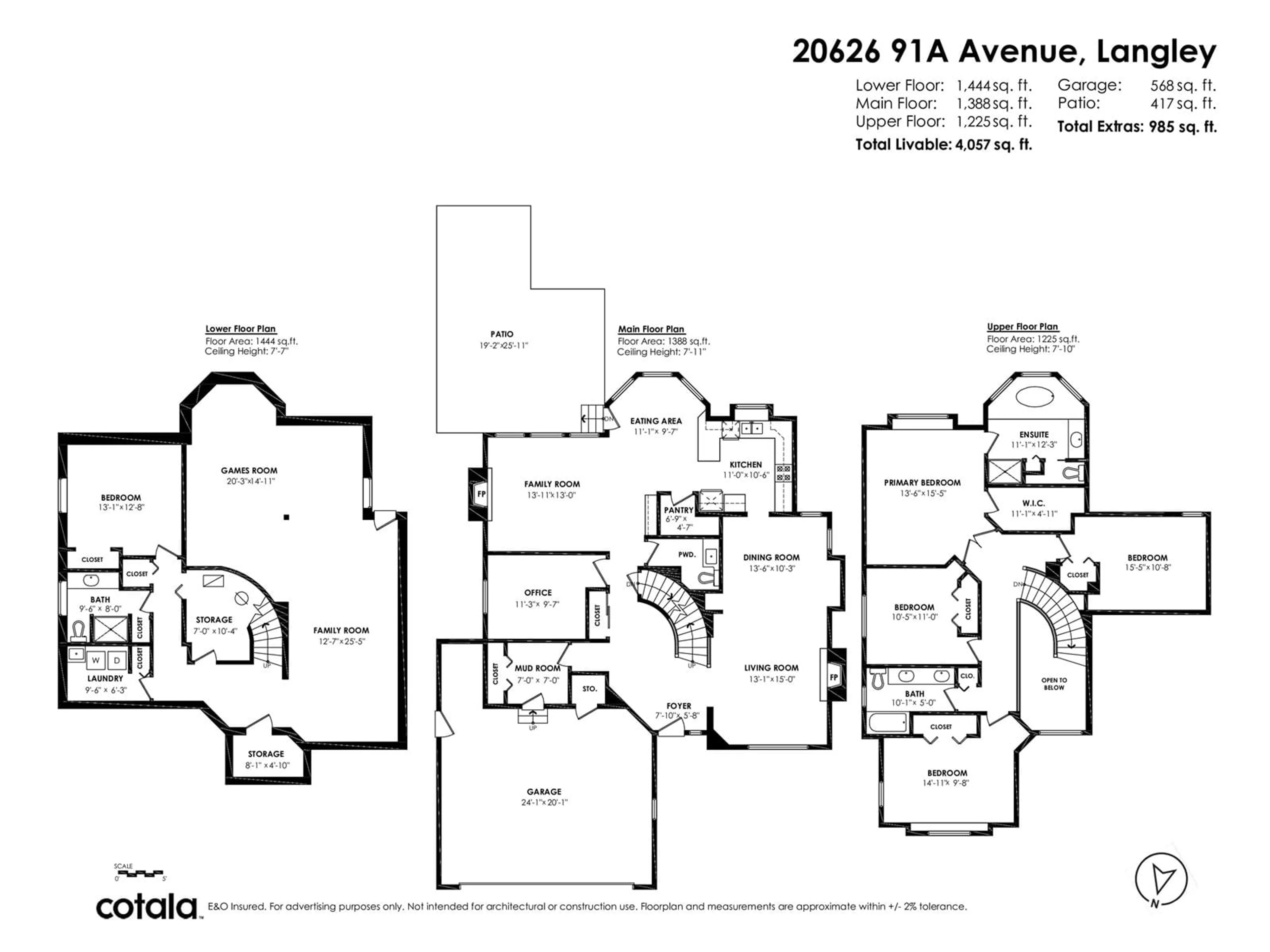 Floor plan for 20626 91A, Langley British Columbia V1M2X2