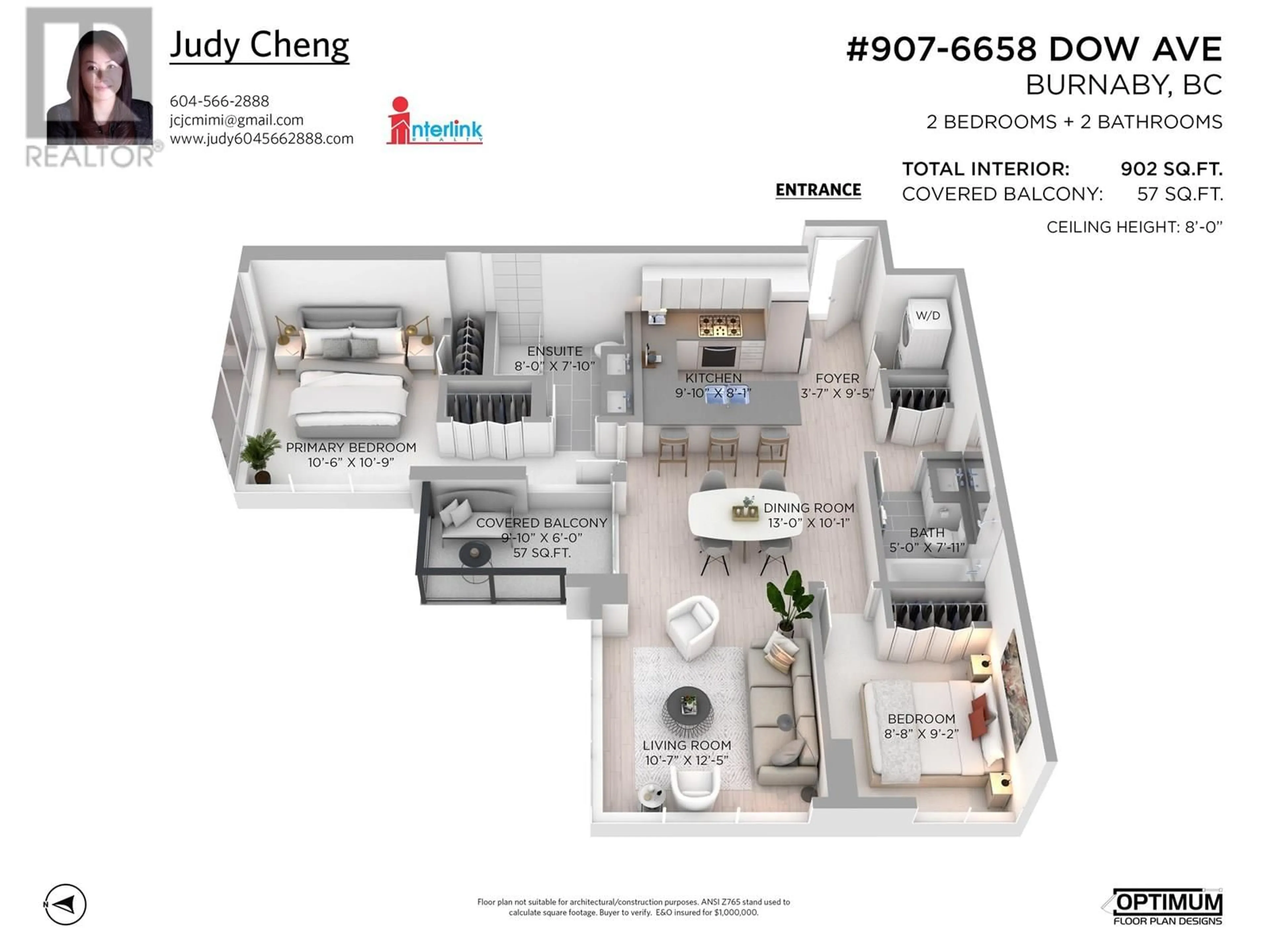 Floor plan for 907 - 6658 DOW AVENUE, Burnaby British Columbia V5H0C7
