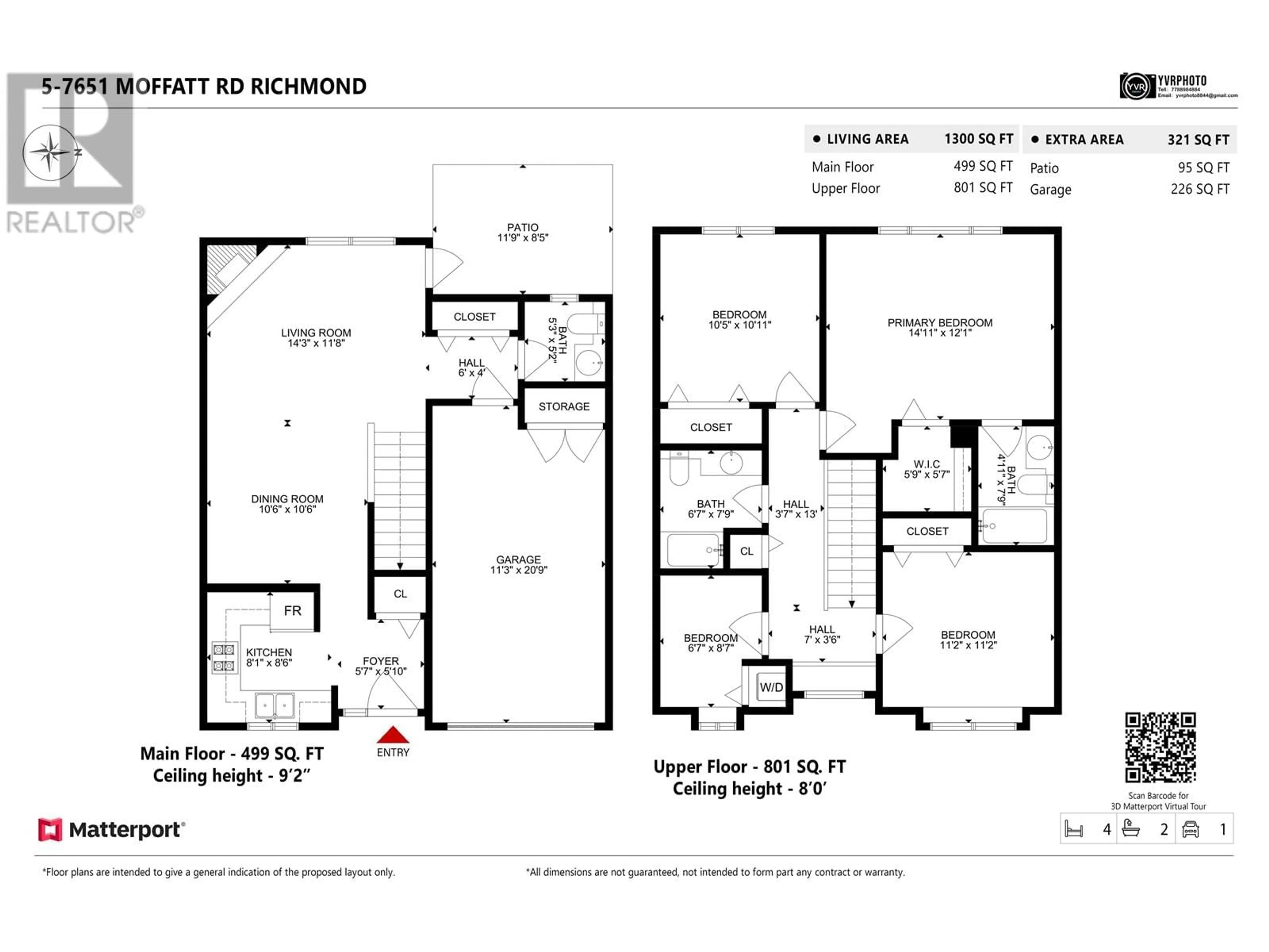 Floor plan for 5 - 7651 MOFFATT ROAD, Richmond British Columbia V6Y1X9