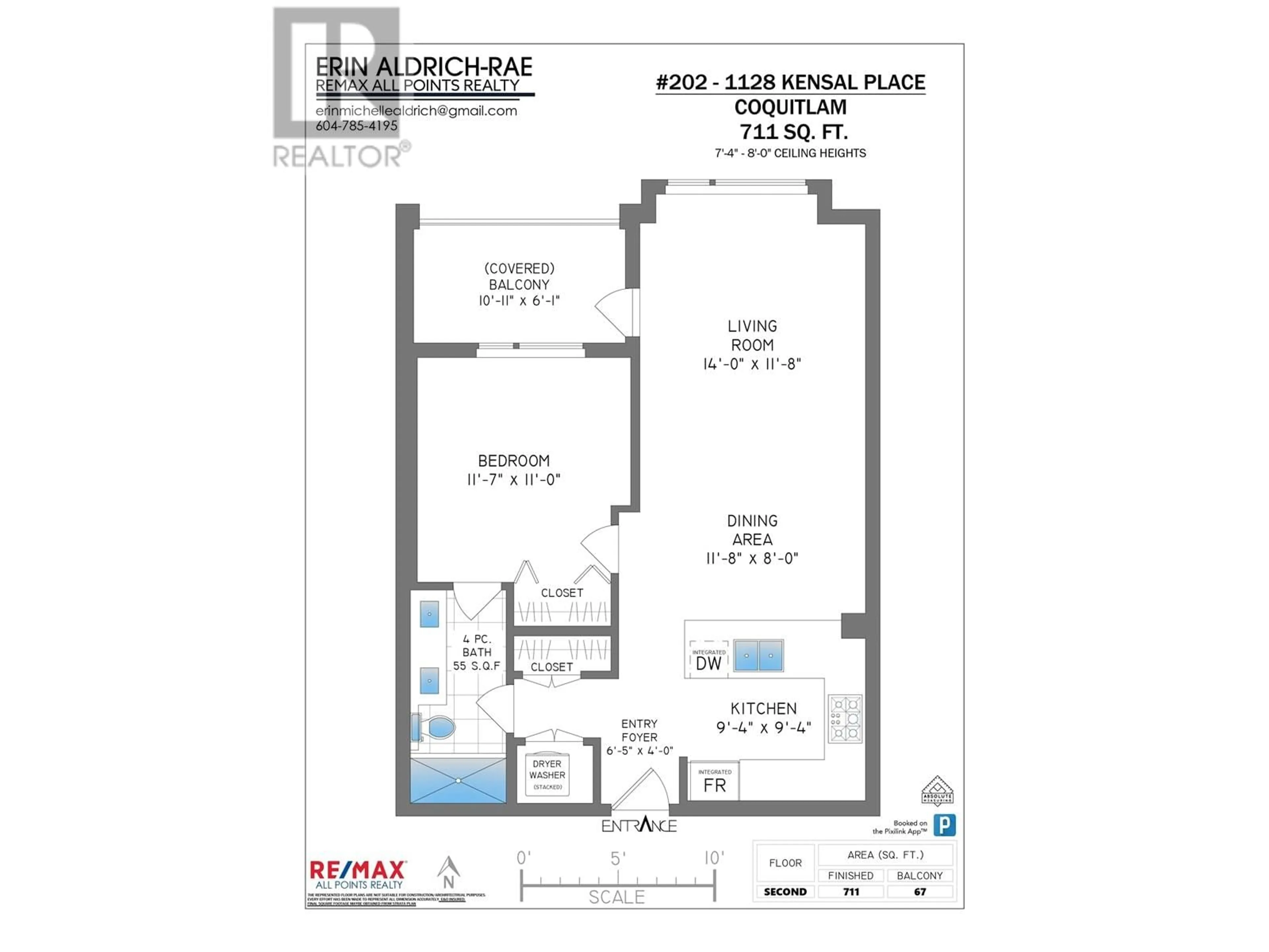 Floor plan for 202 - 1128 KENSAL PLACE, Coquitlam British Columbia V3B0J2
