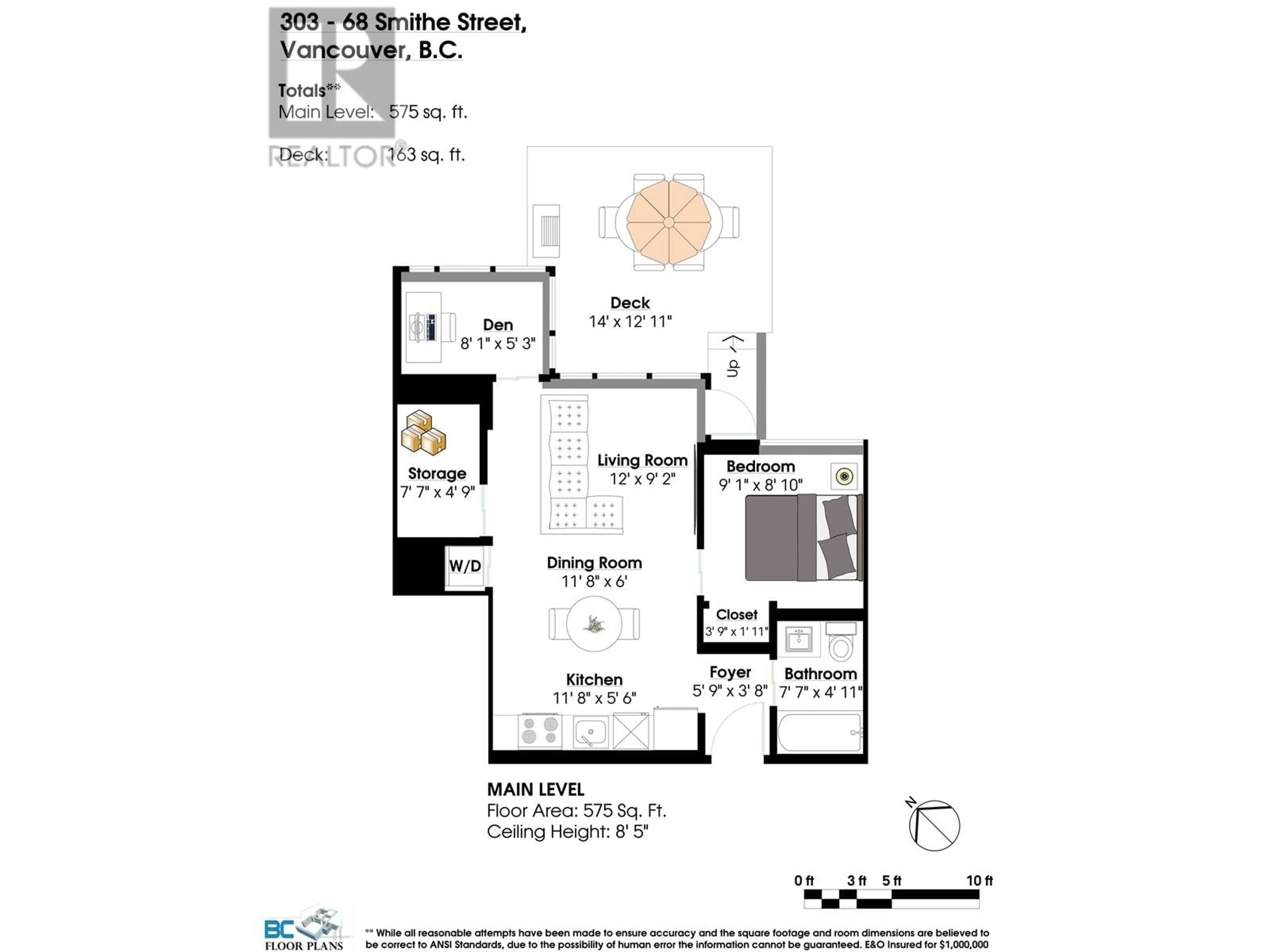 Floor plan for 303 - 68 SMITHE STREET, Vancouver British Columbia V6B0P4