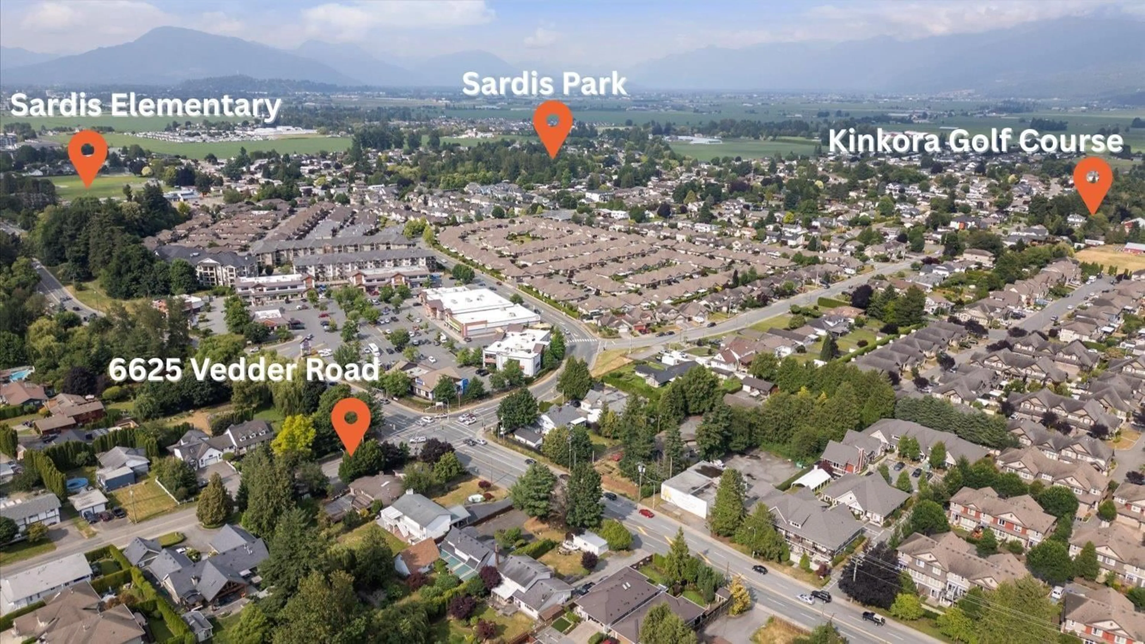 A pic from outside/outdoor area/front of a property/back of a property/a pic from drone, unknown for 6625 VEDDER ROAD, Chilliwack British Columbia V2R1C9