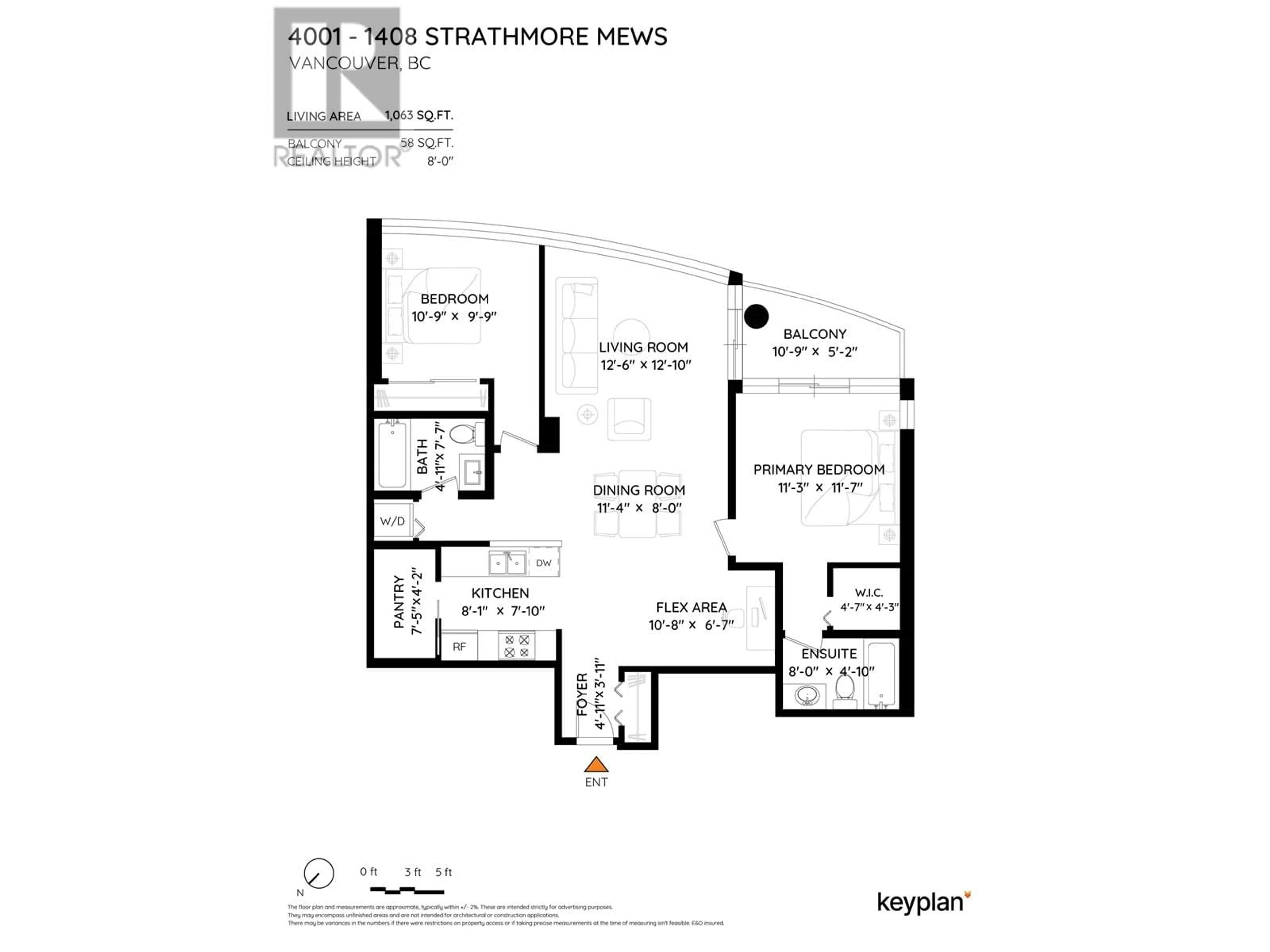 Floor plan for 4001 - 1408 STRATHMORE MEWS, Vancouver British Columbia V0V0V0