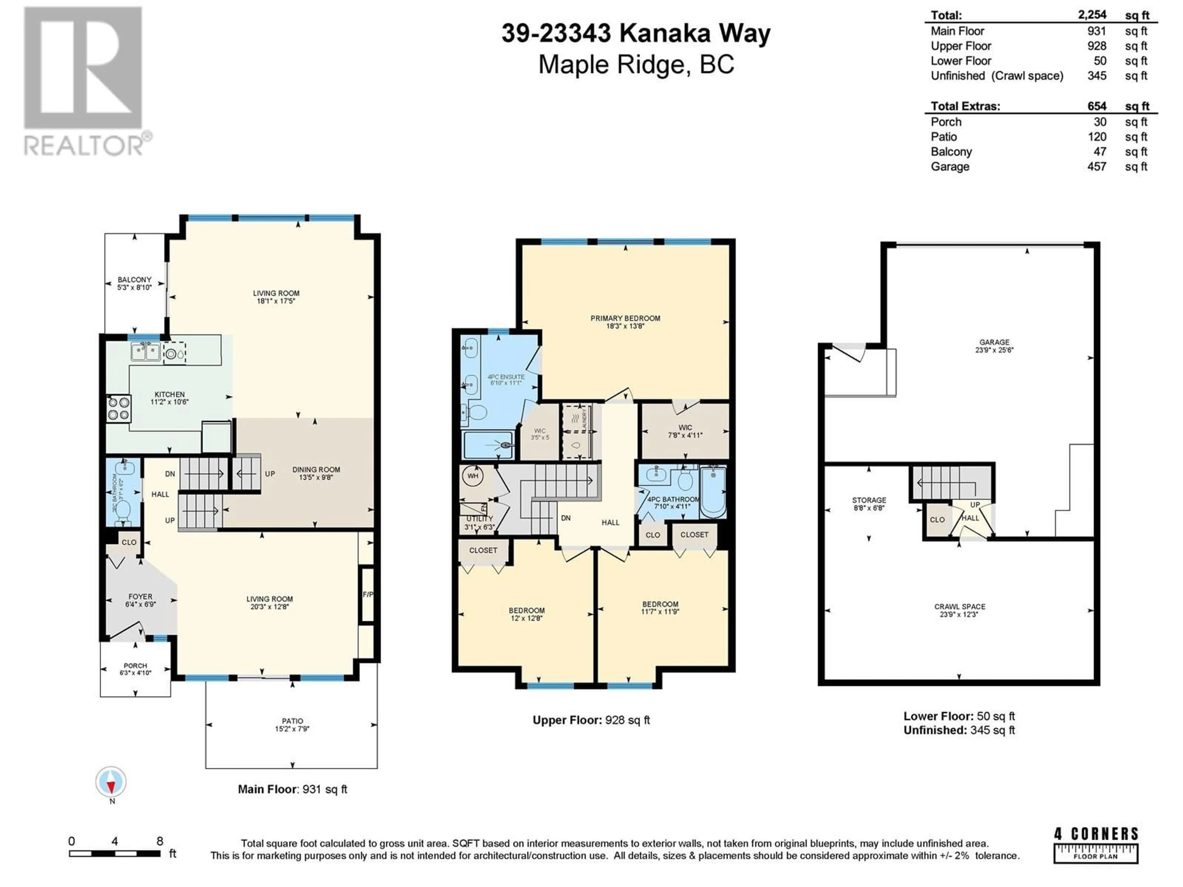 Floor plan for 39 - 23343 KANAKA WAY, Maple Ridge British Columbia V2W2B6