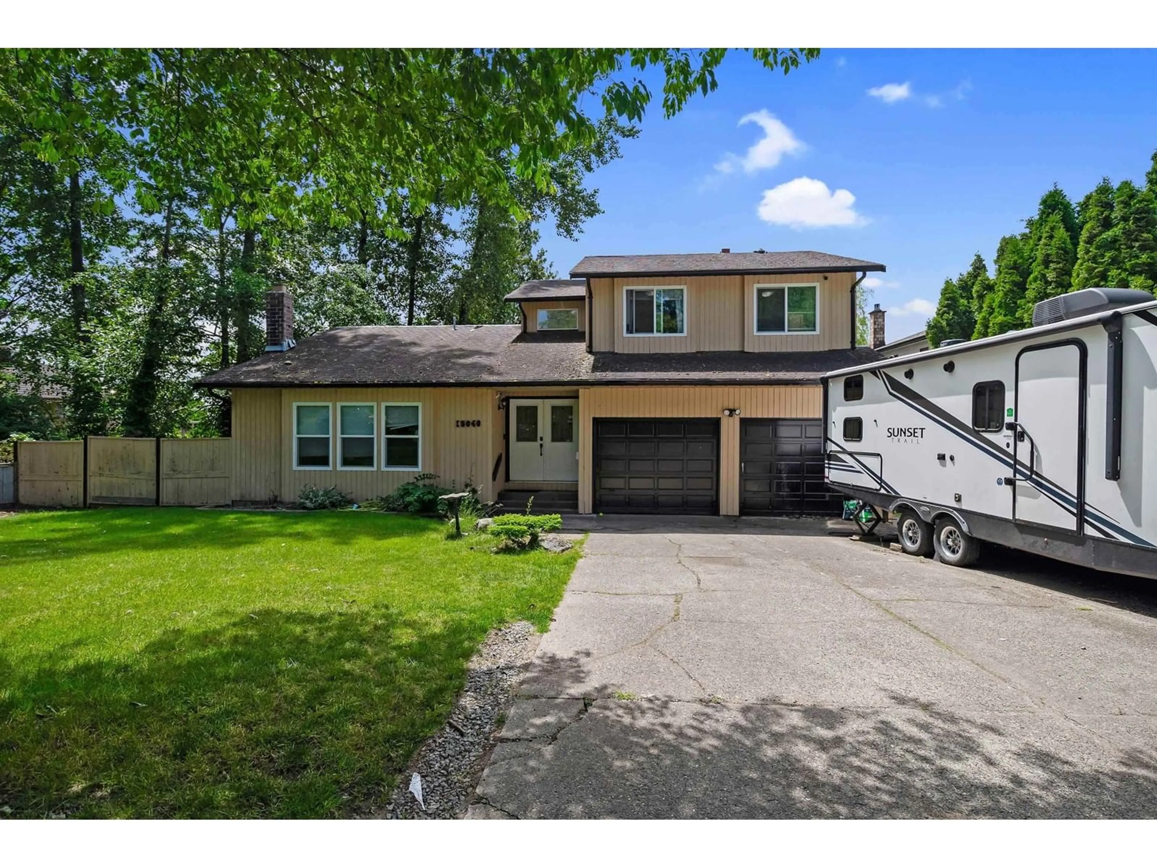Home with vinyl exterior material, street for 15040 SPENSER, Surrey British Columbia V3S5Z7