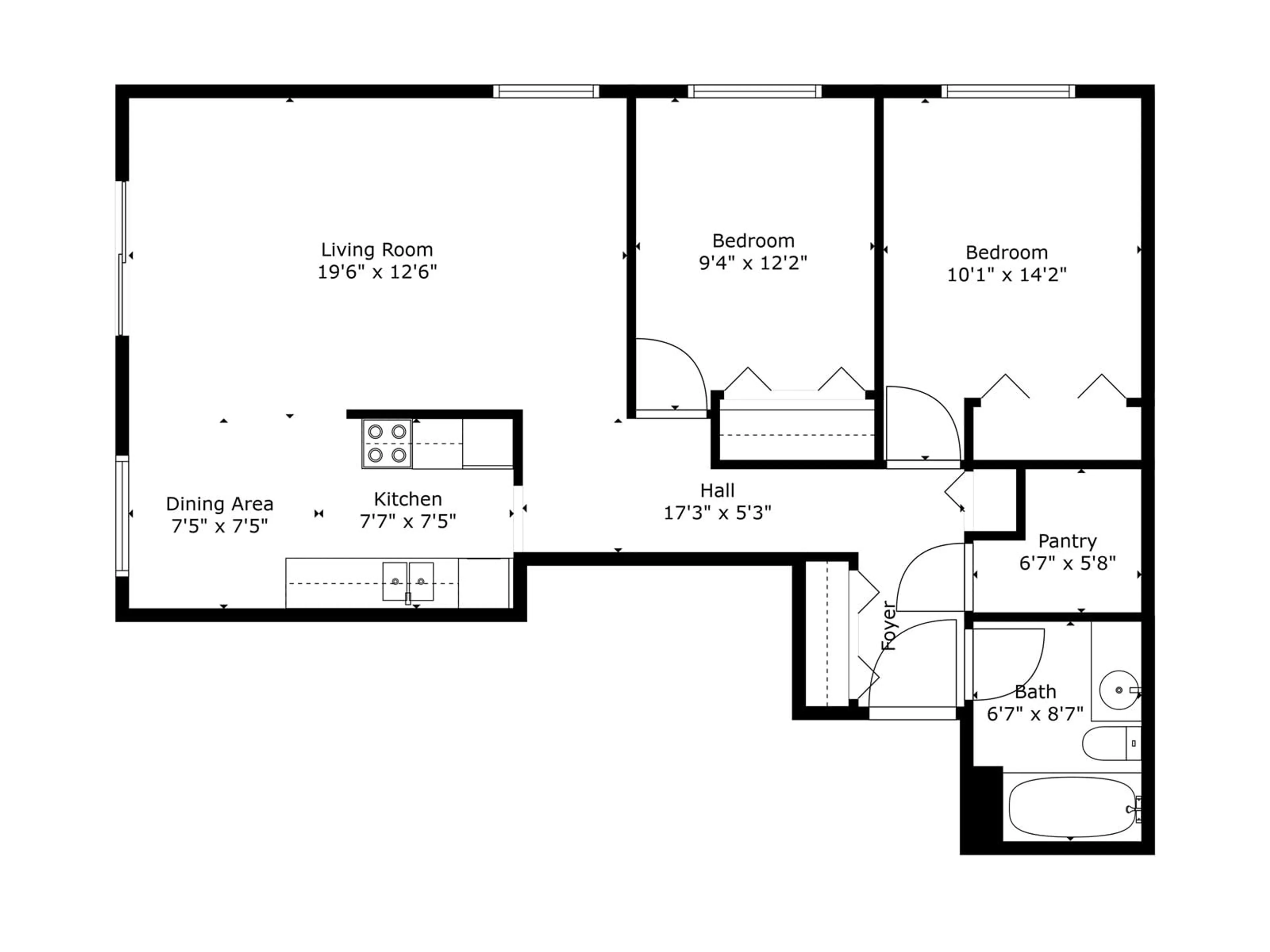 Floor plan for 101 - 9175 MARY STREET, Chilliwack British Columbia V2P4H7