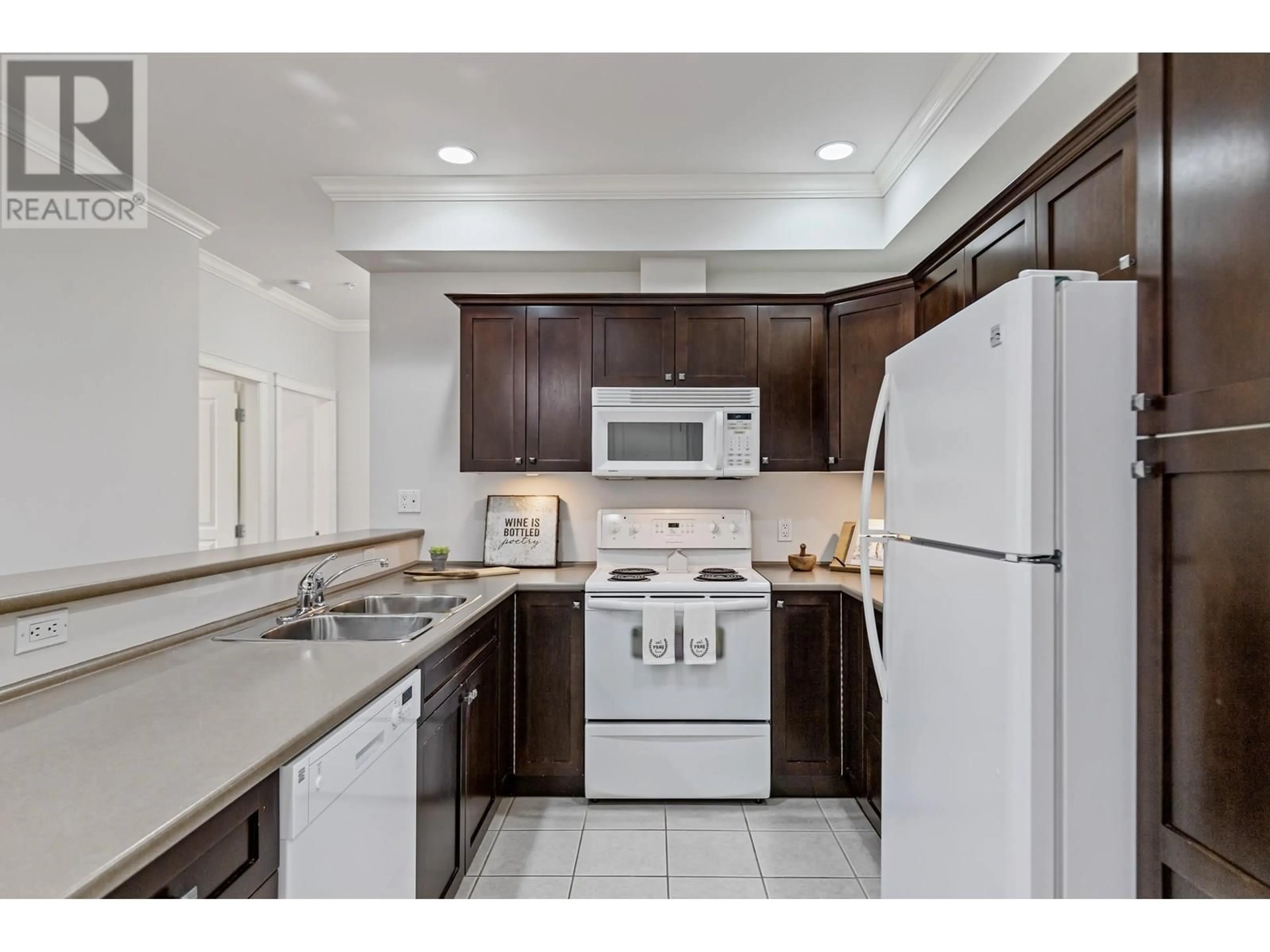 Standard kitchen, ceramic/tile floor for 201 - 12090 227 STREET, Maple Ridge British Columbia V2X6J5