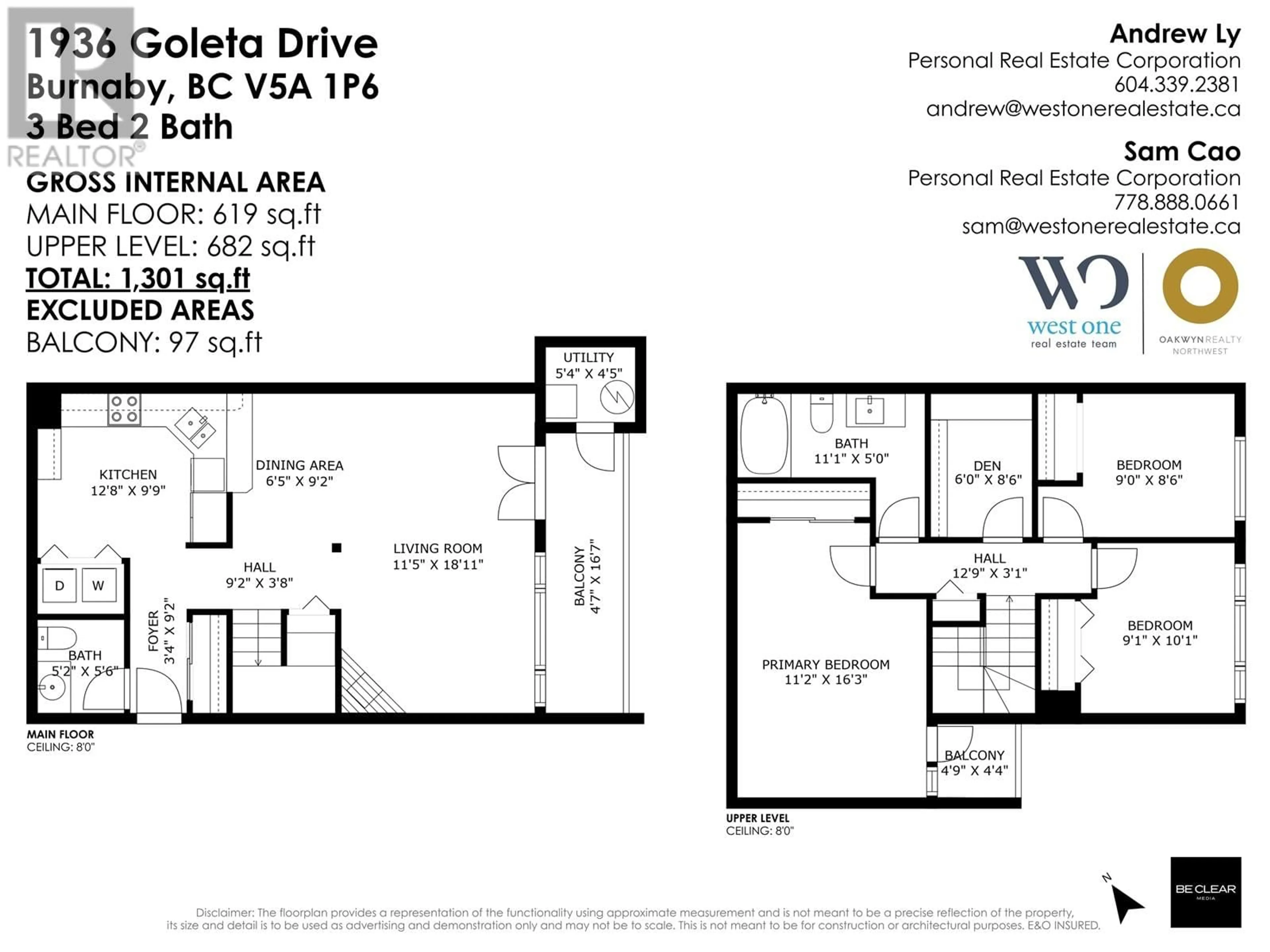 Floor plan for 1936 GOLETA DRIVE, Burnaby British Columbia V5A1P6