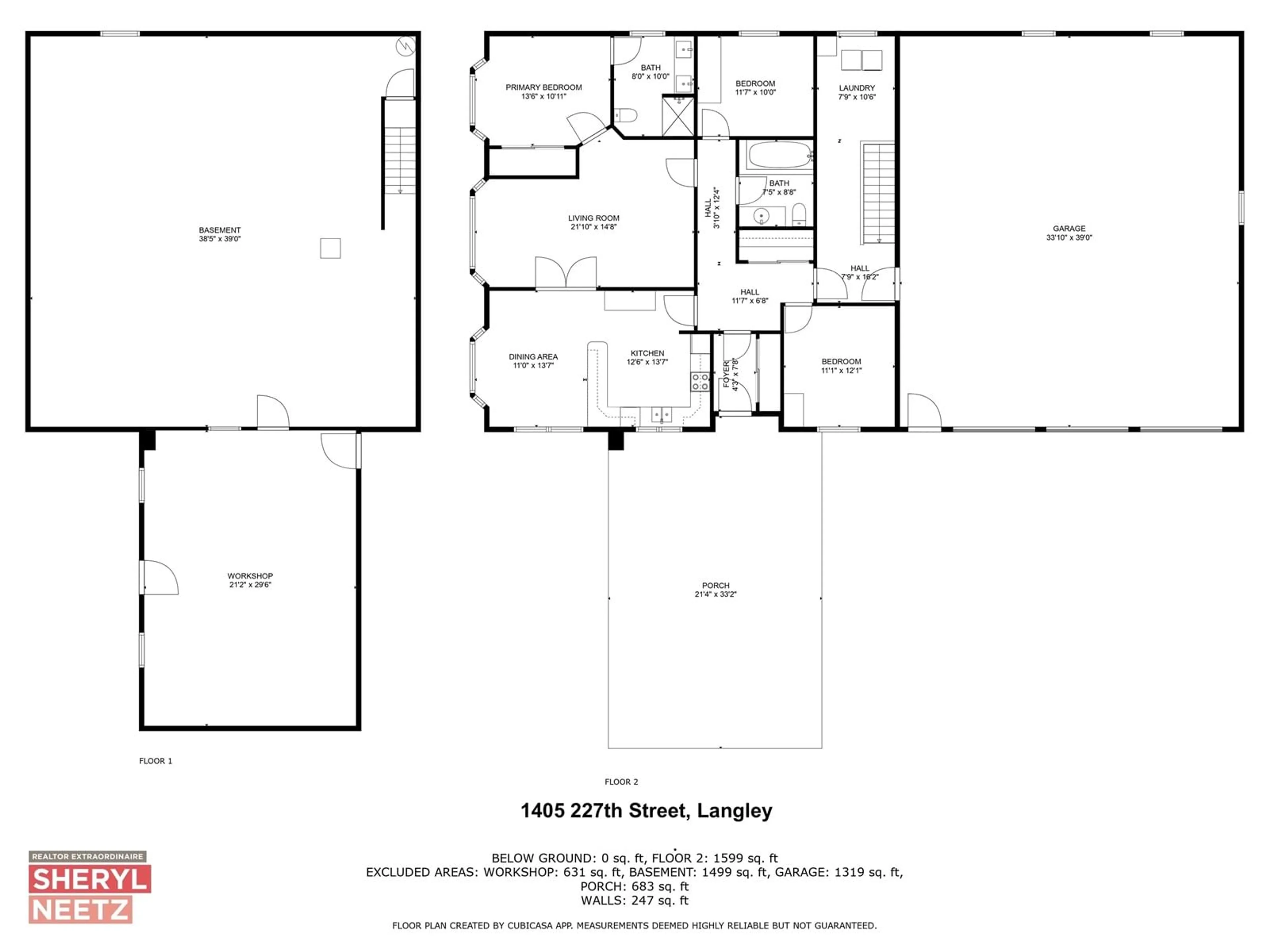 Floor plan for 1405 227, Langley British Columbia V2Z1K6