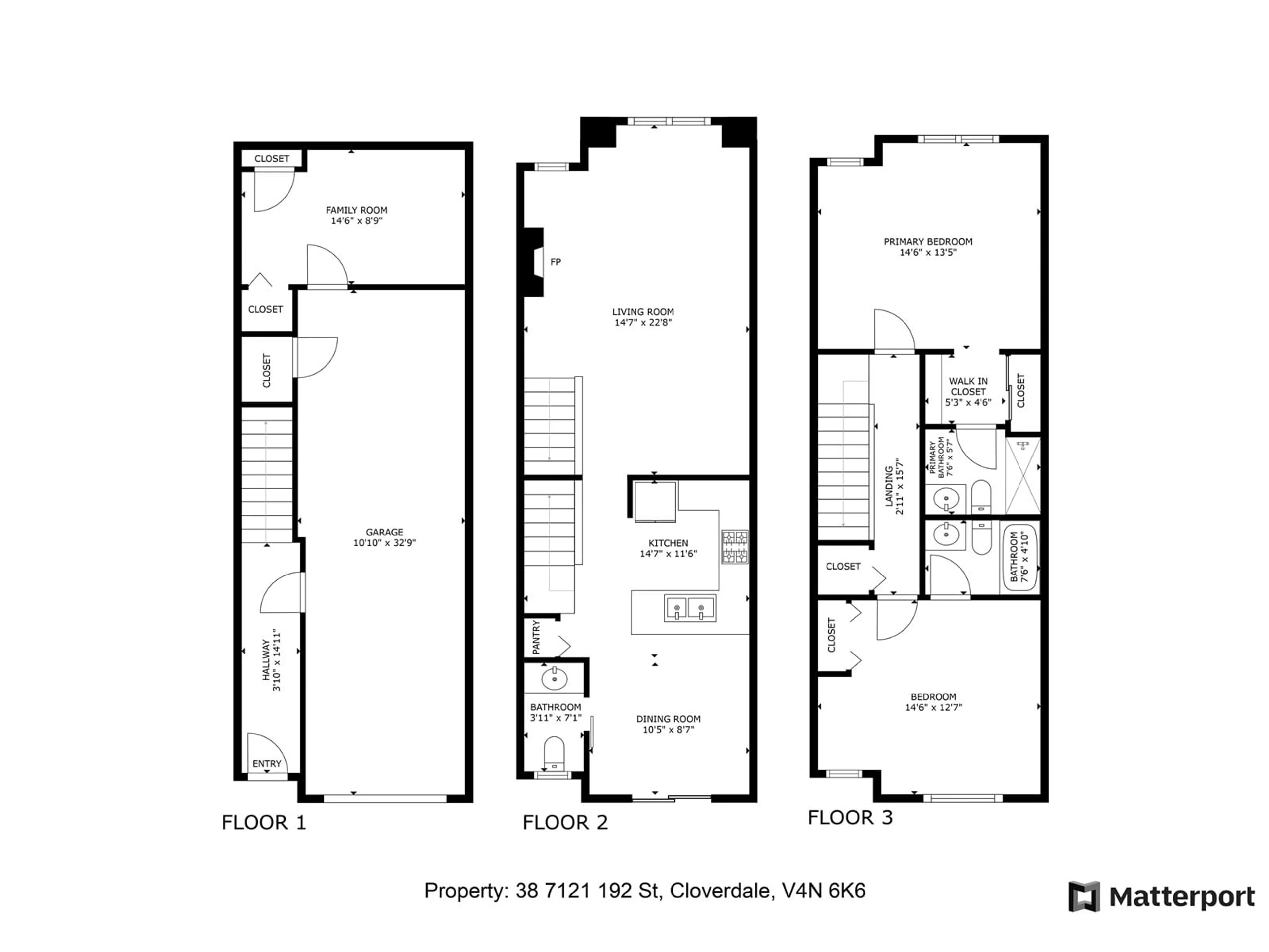 Floor plan for 38 - 7121 192, Surrey British Columbia V4N6K6