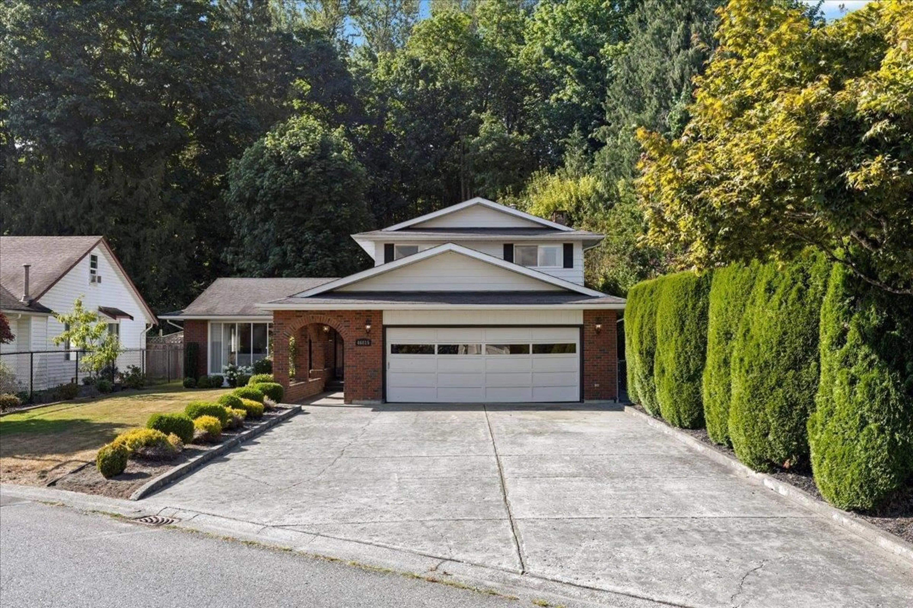 Home with brick exterior material, street for 46815 PORTAGE AVENUE, Chilliwack British Columbia V2P7H3