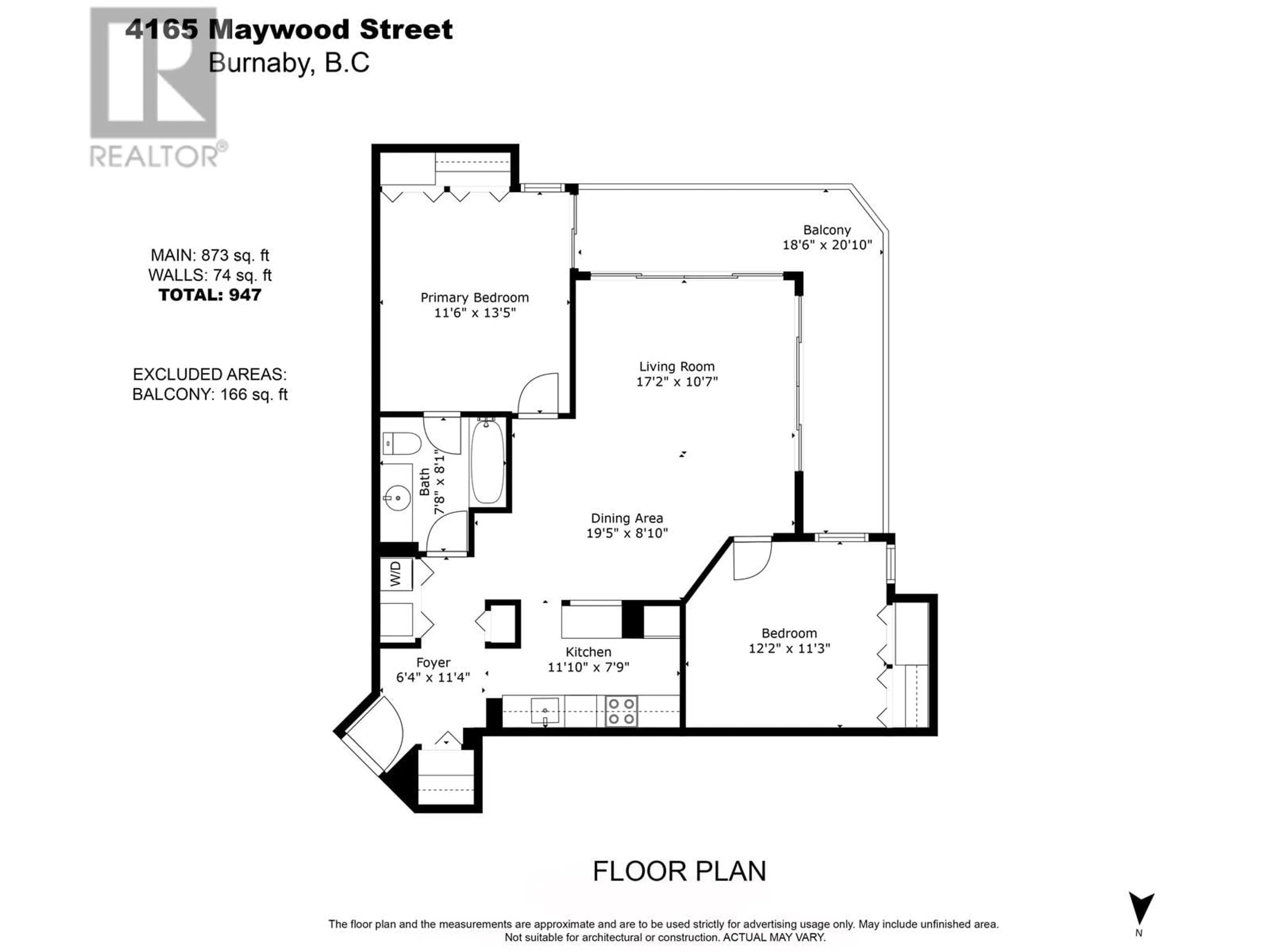 Floor plan for 406 - 4165 MAYWOOD STREET, Burnaby British Columbia V5H4E3