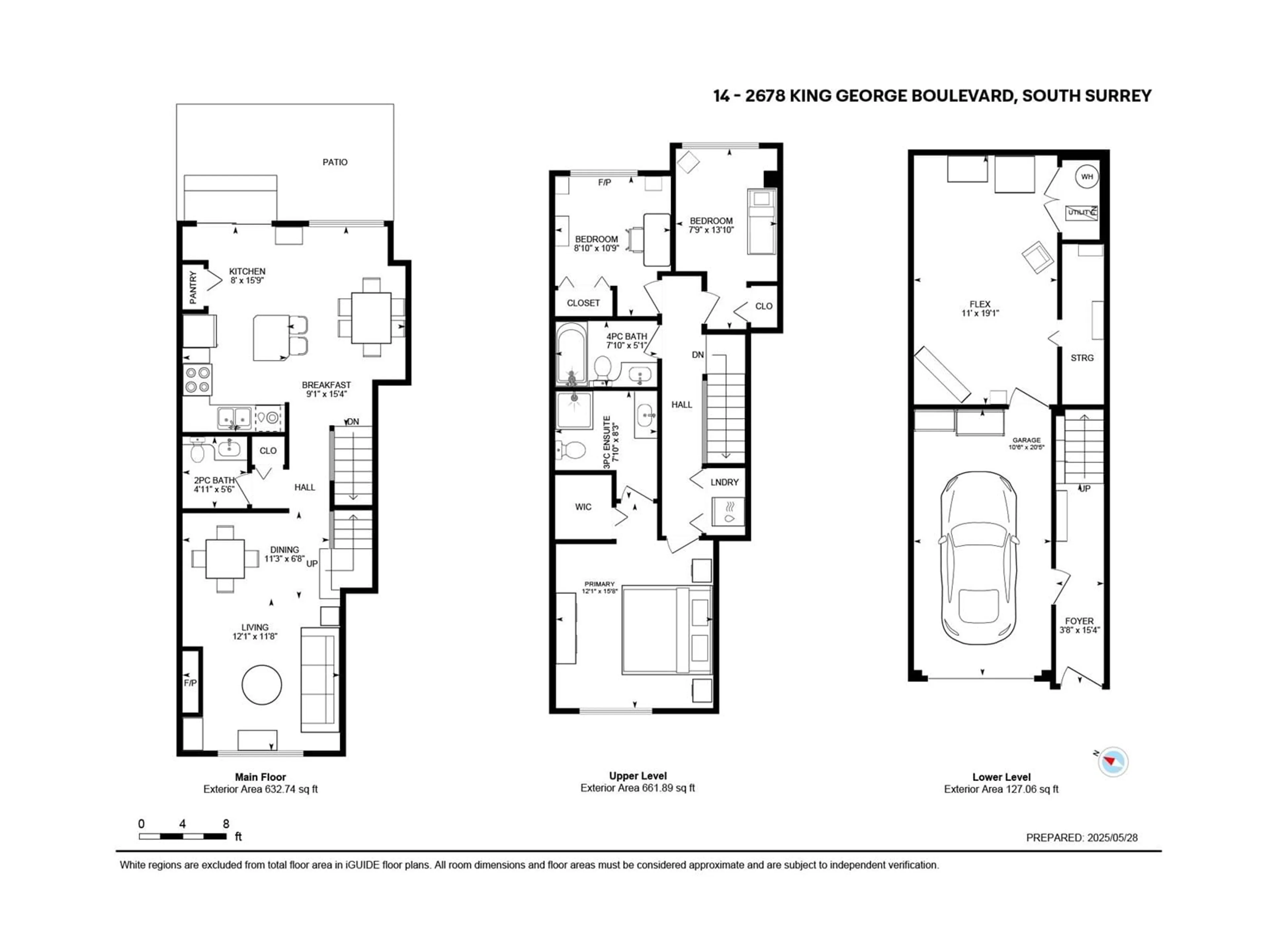 Floor plan for 14 - 2678 KING GEORGE, Surrey British Columbia V4P1H6