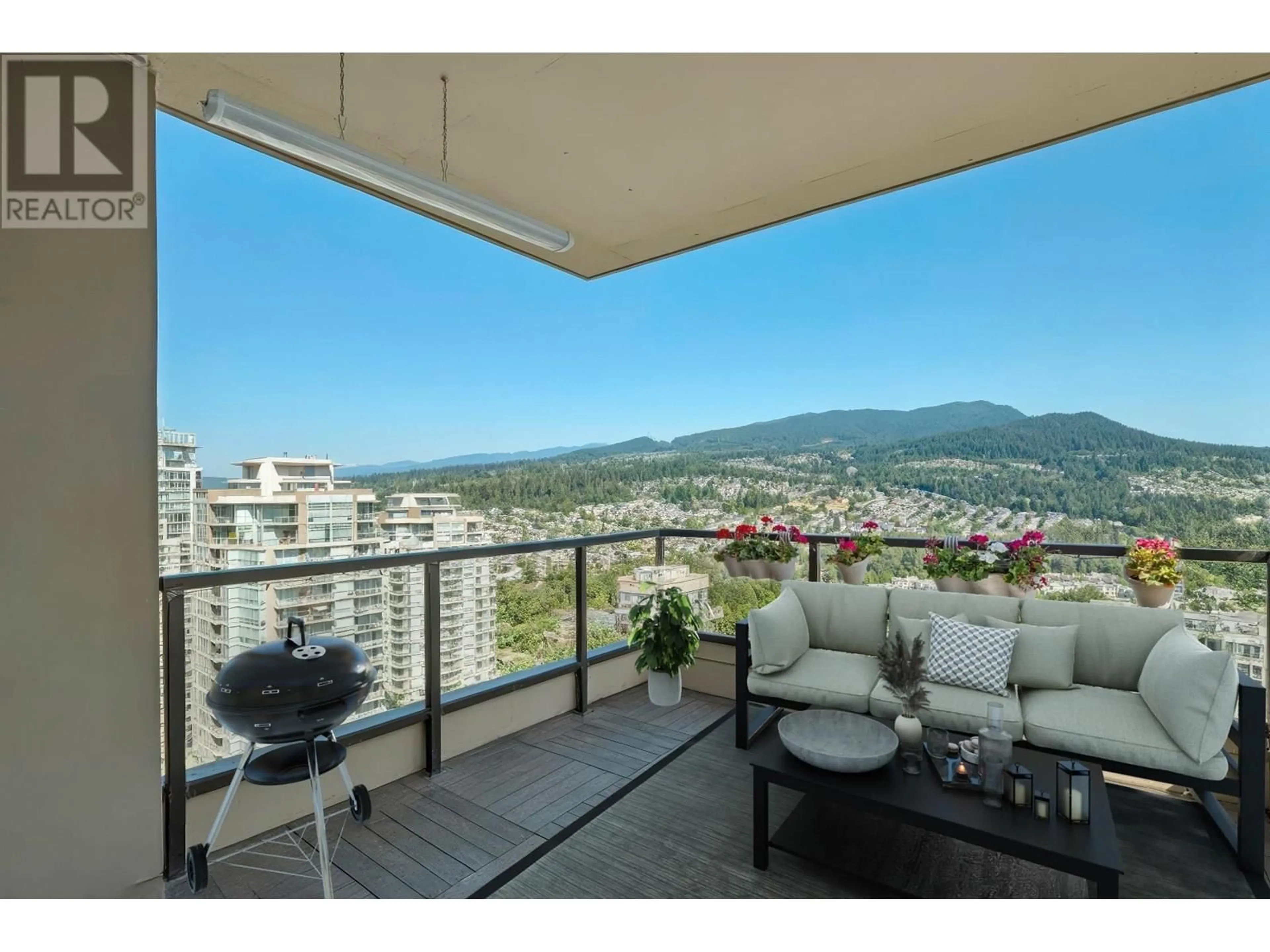 Balcony in the apartment, mountain view for 3502 - 2980 ATLANTIC AVENUE, Coquitlam British Columbia V3B0G2
