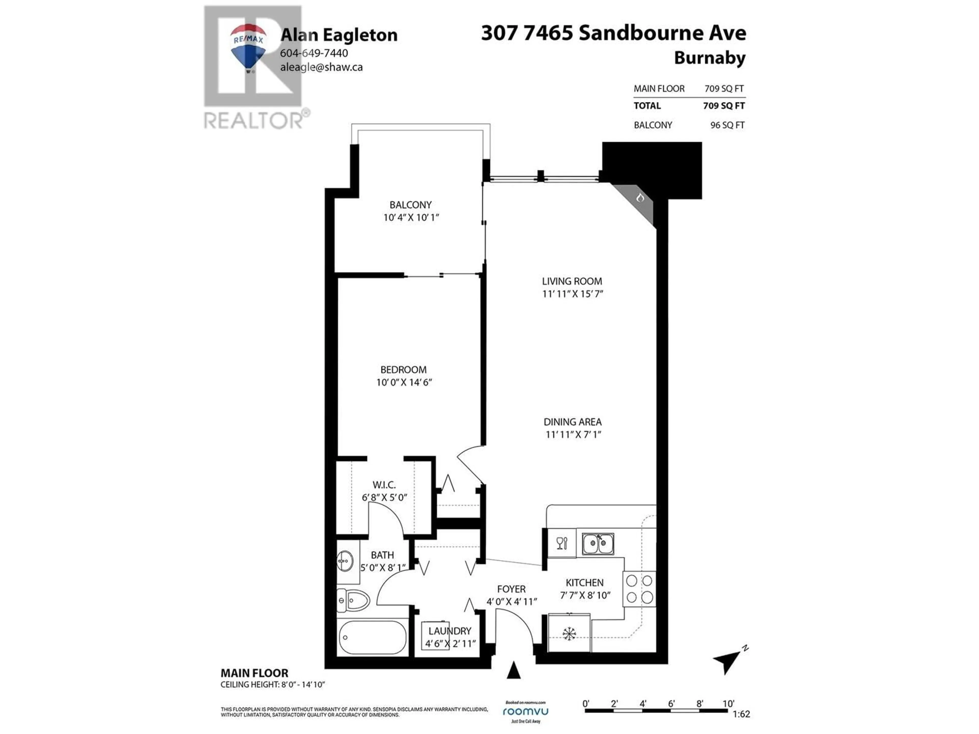 Floor plan for 307 - 7465 SANDBORNE AVENUE, Burnaby British Columbia V3N4W7