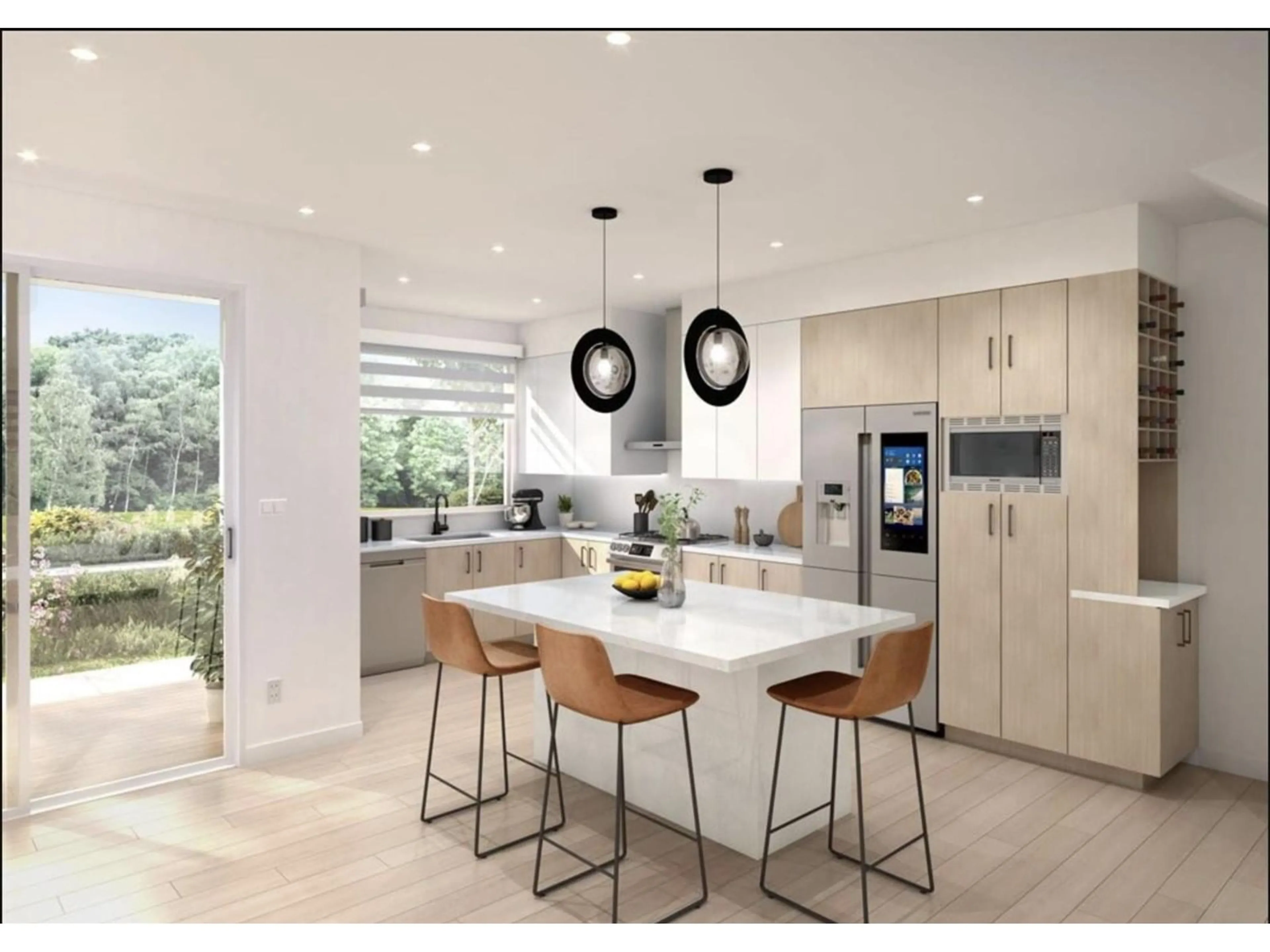 Contemporary kitchen, ceramic/tile floor for 30 - 12585 104A, Surrey British Columbia V3V0G7