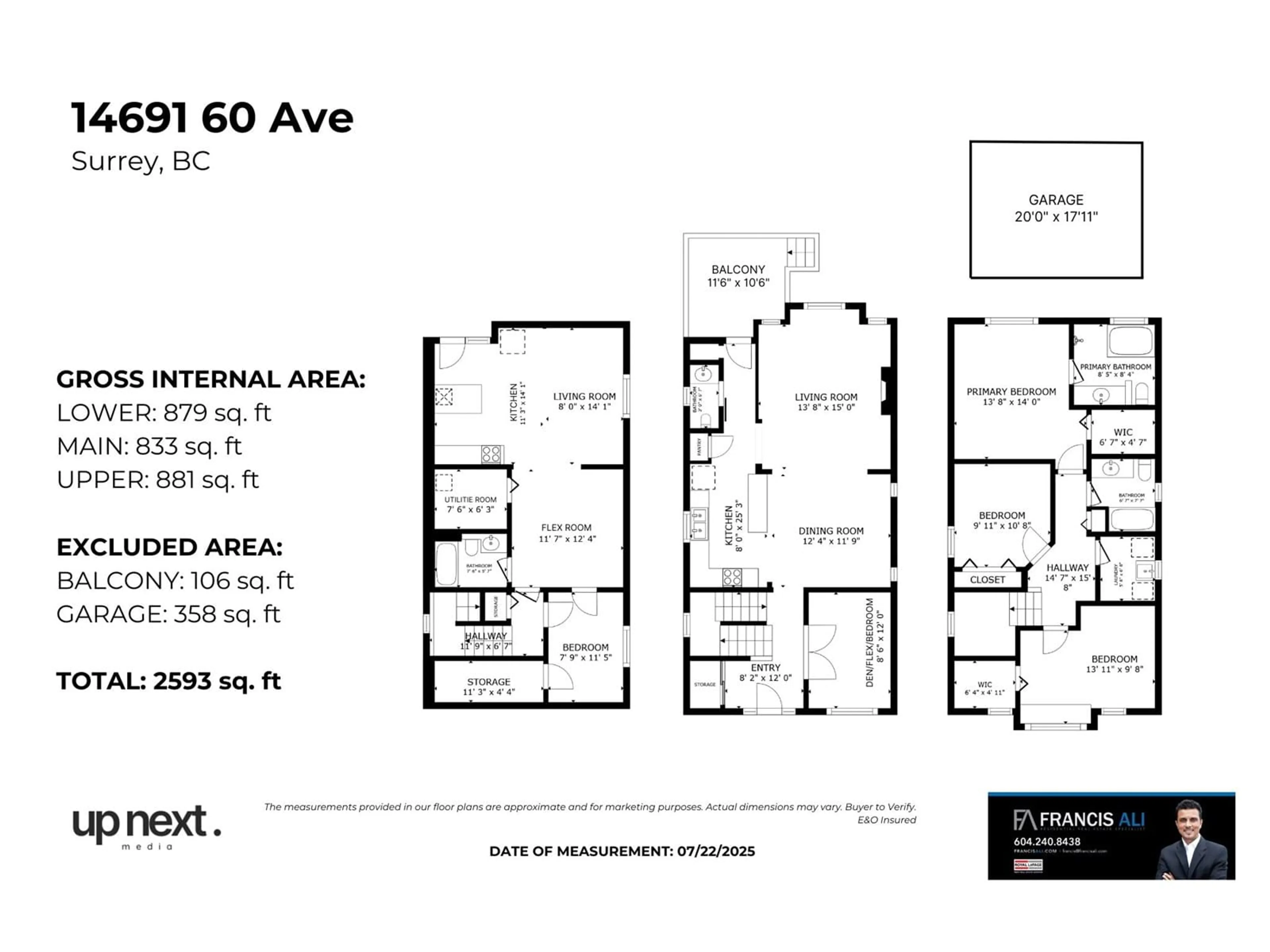 Floor plan for 14691 60TH, Surrey British Columbia V3S1R5