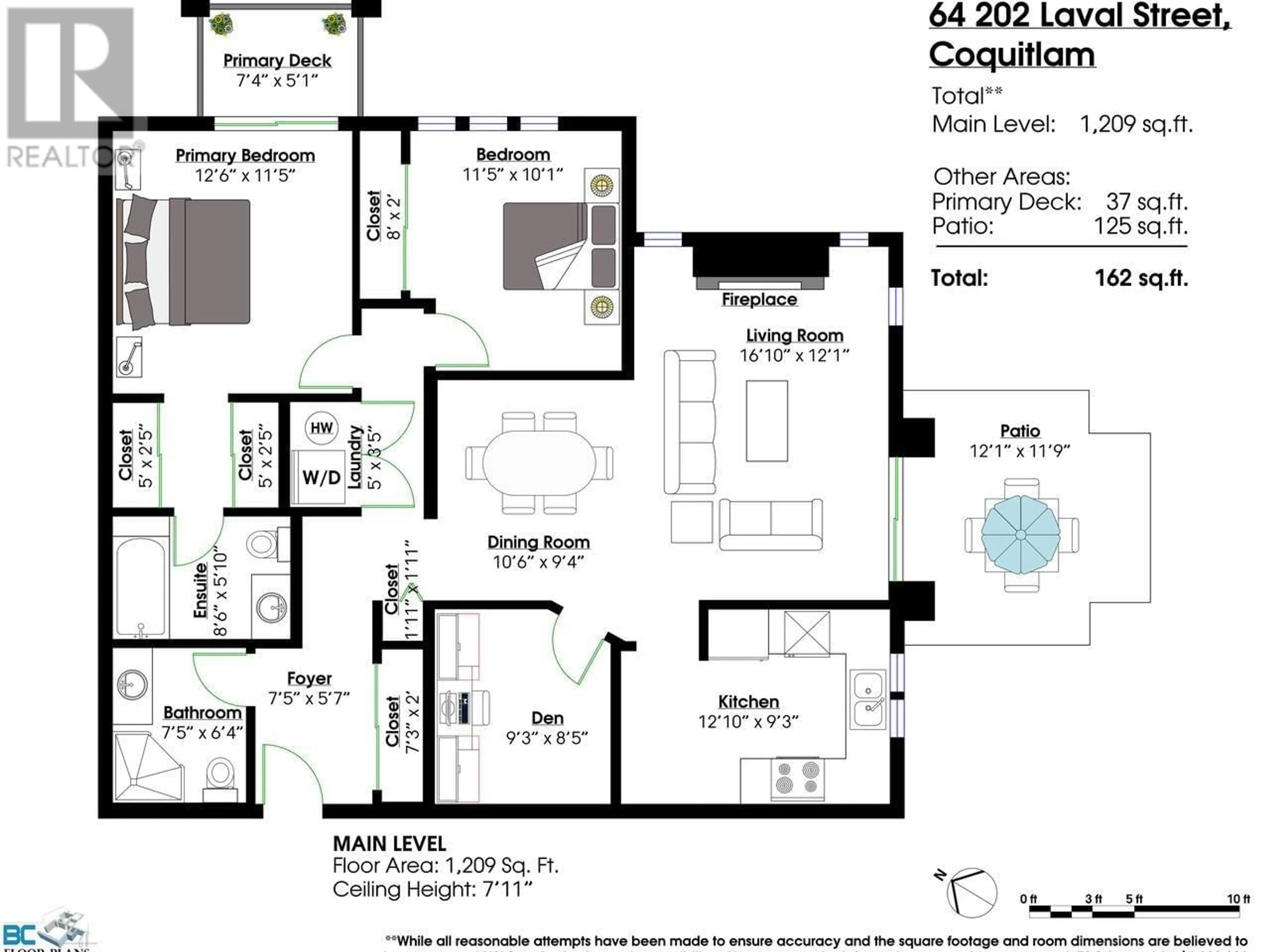 Floor plan for 64 - 202 LAVAL STREET, Coquitlam British Columbia V3K6X6