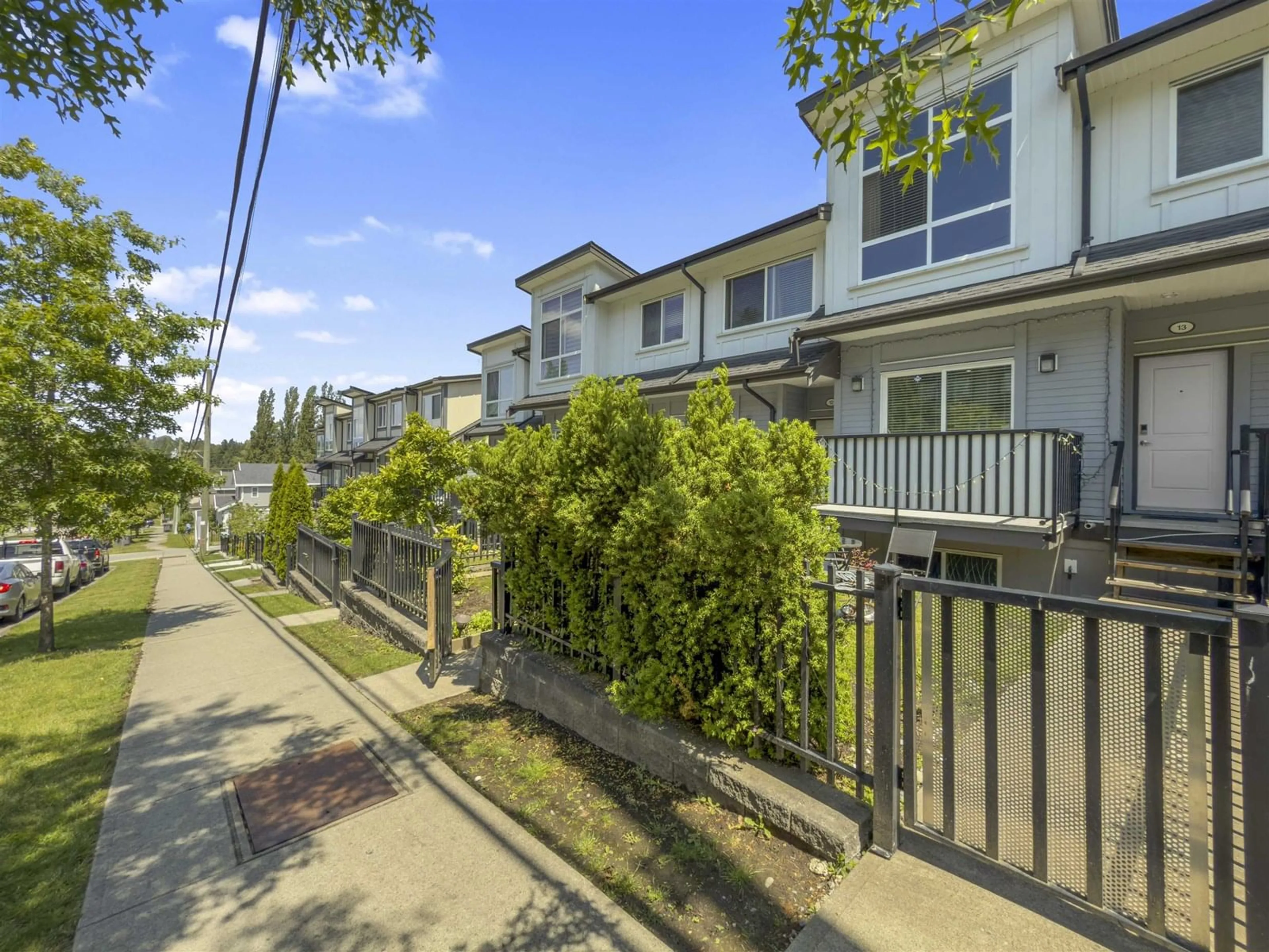 A pic from outside/outdoor area/front of a property/back of a property/a pic from drone, street for 13 - 6162 138, Surrey British Columbia V3X0H9