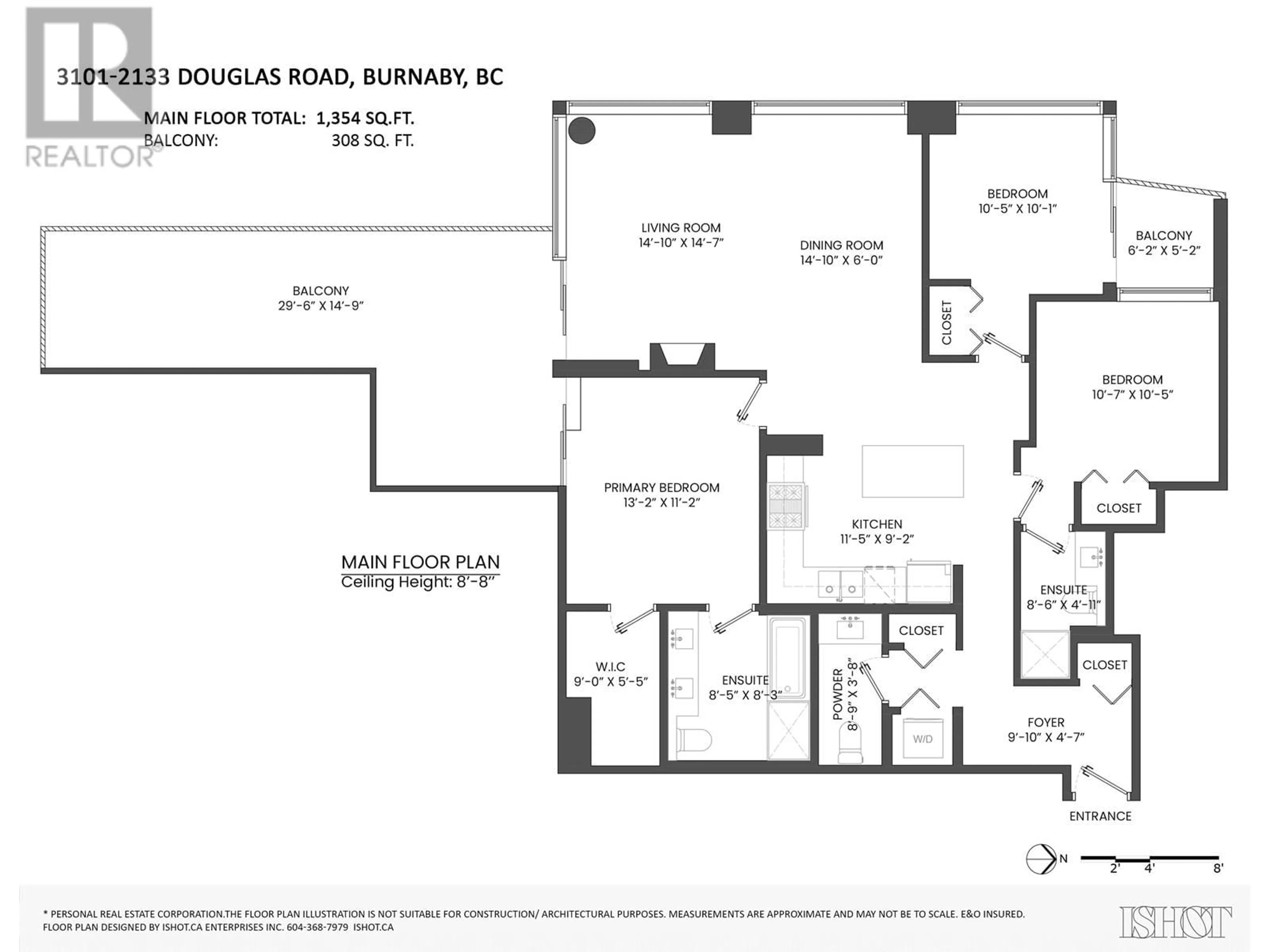 Floor plan for 3101 - 2133 DOUGLAS ROAD, Burnaby British Columbia V5C0E9