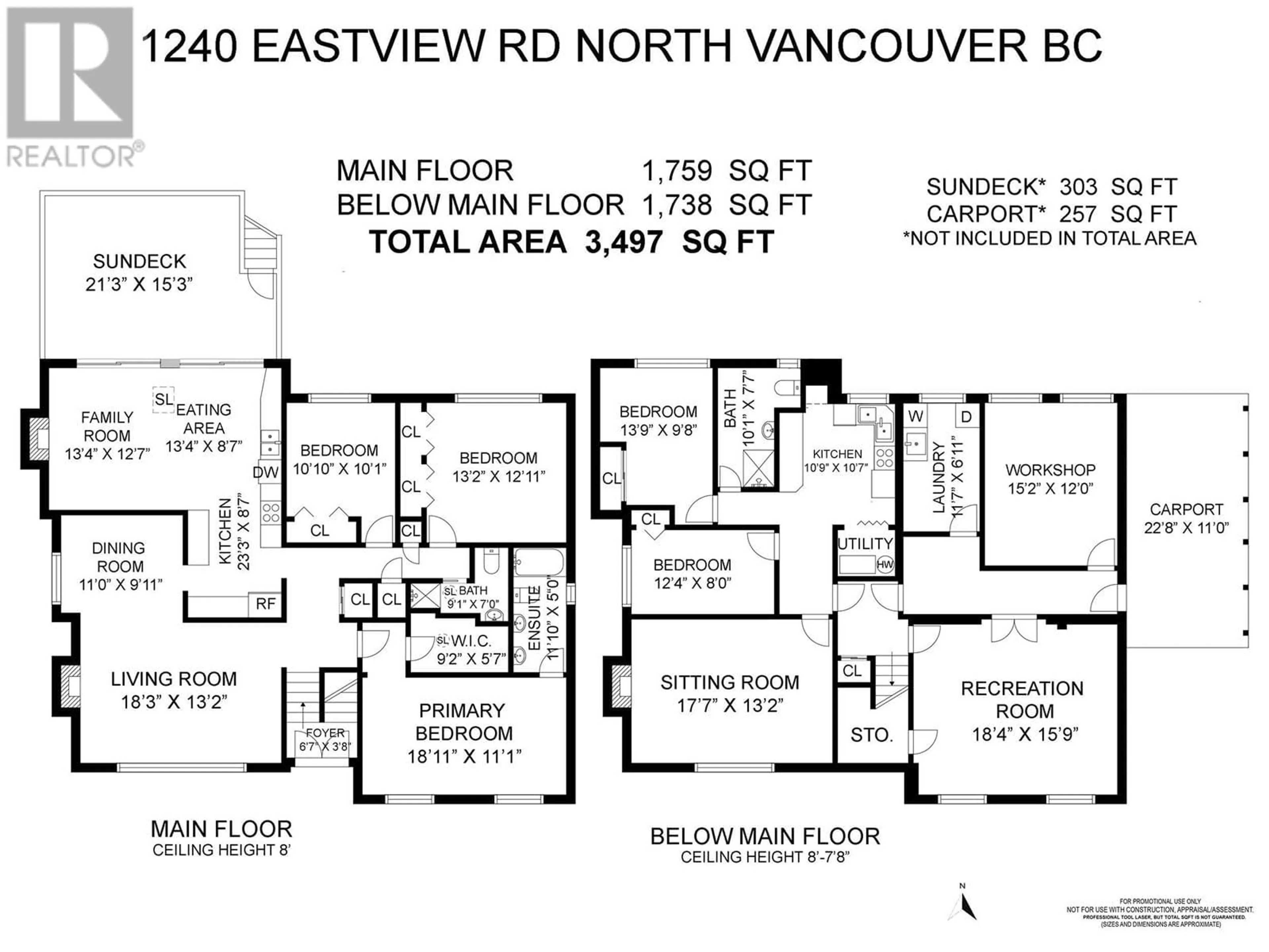 Floor plan for 1240 EASTVIEW ROAD, North Vancouver British Columbia V7J1L6