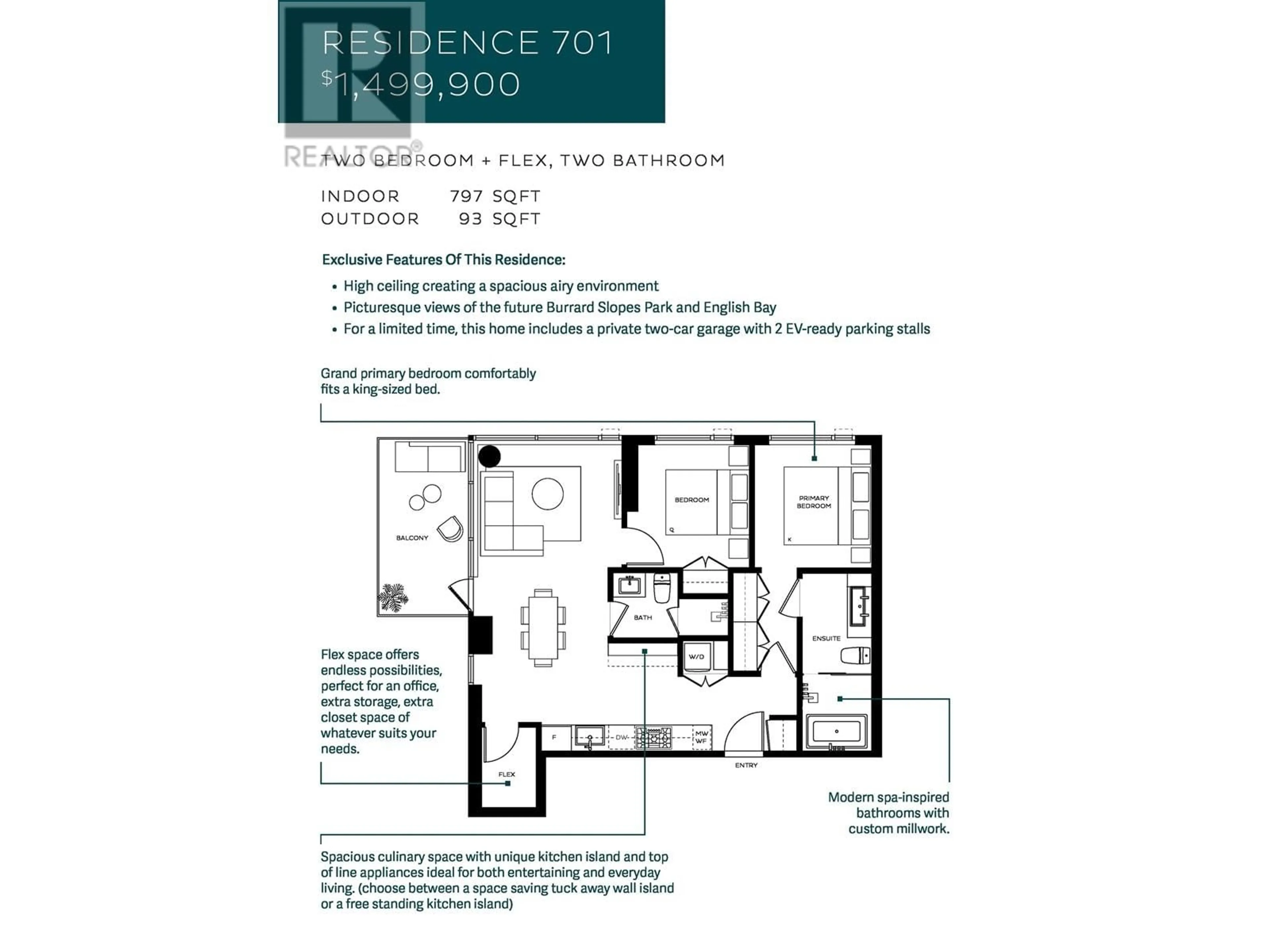 Floor plan for 701 - 2323 FIR STREET, Vancouver British Columbia V6J5S1
