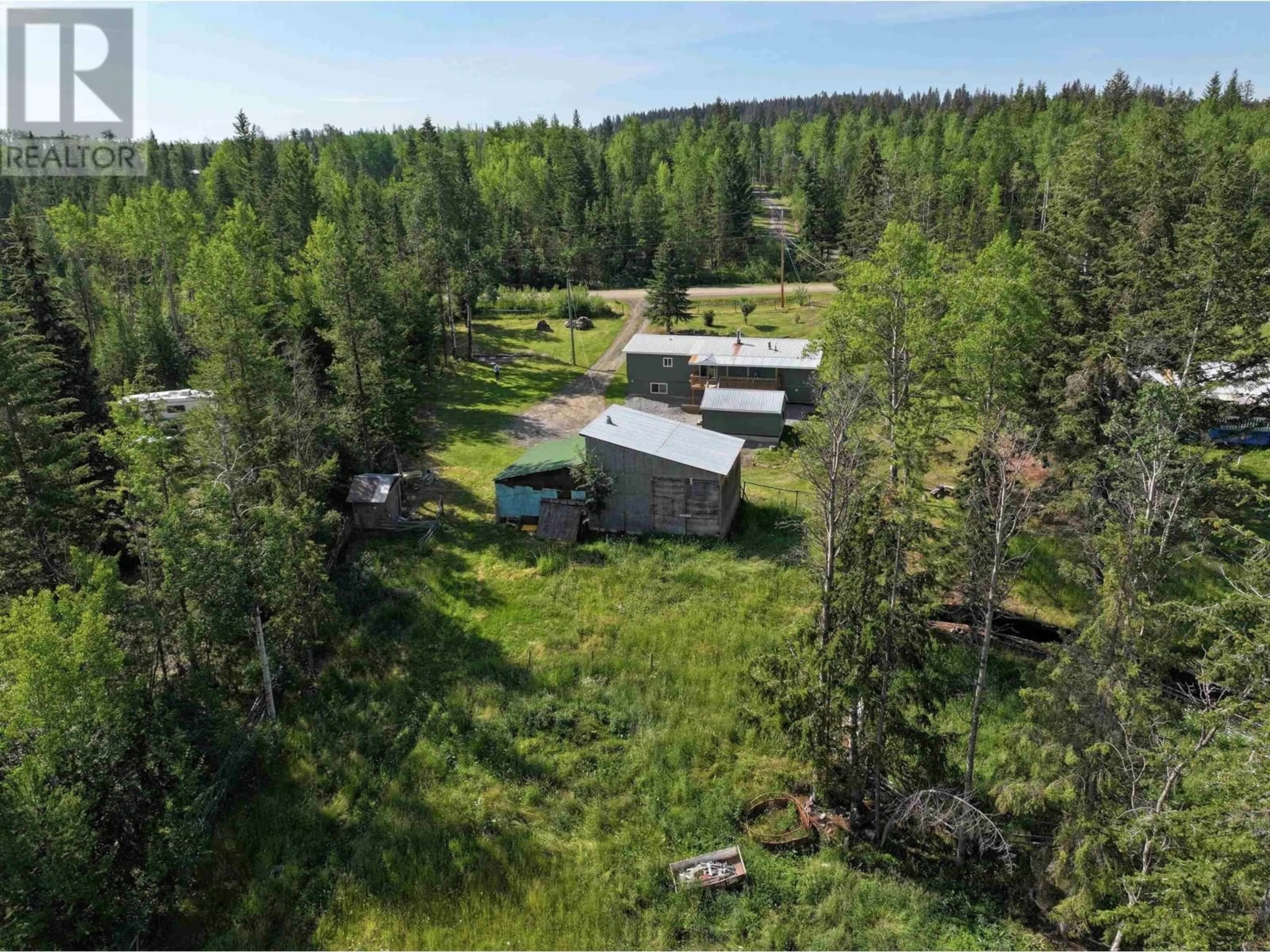 A pic from outside/outdoor area/front of a property/back of a property/a pic from drone, forest/trees view for 6209 GARRETT ROAD, Lone Butte British Columbia V0K1X3